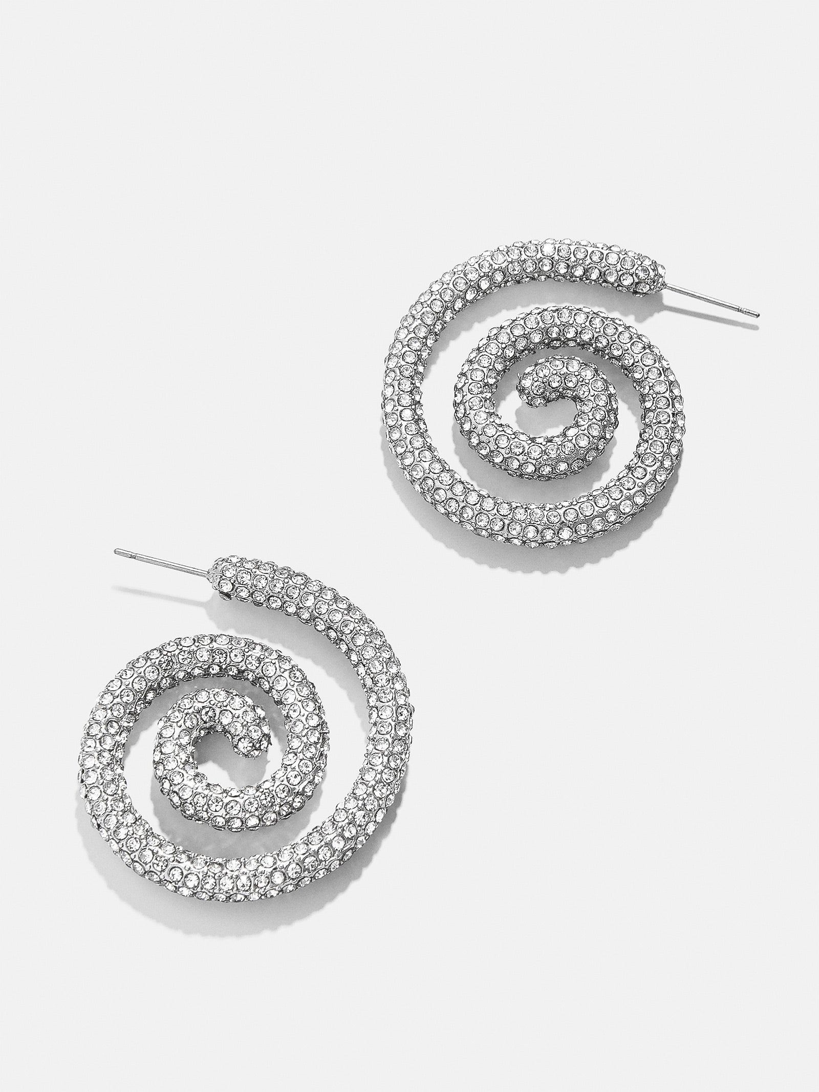 Premium Nicole Hoop Earrings - Sleek Silver Design