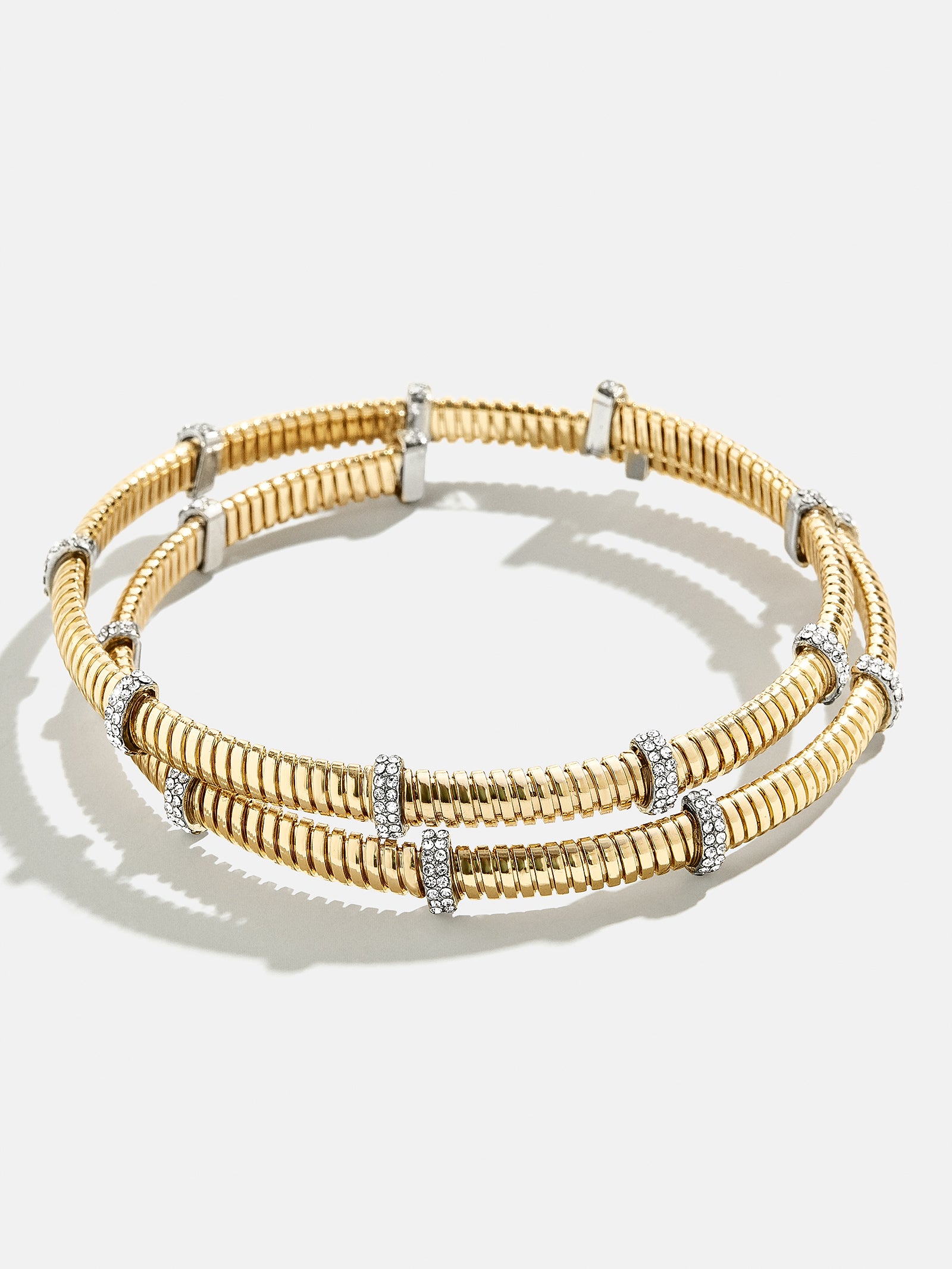 Premium Eve Cuff Bracelet - Gold & Pavé | Stackable Illusion Design