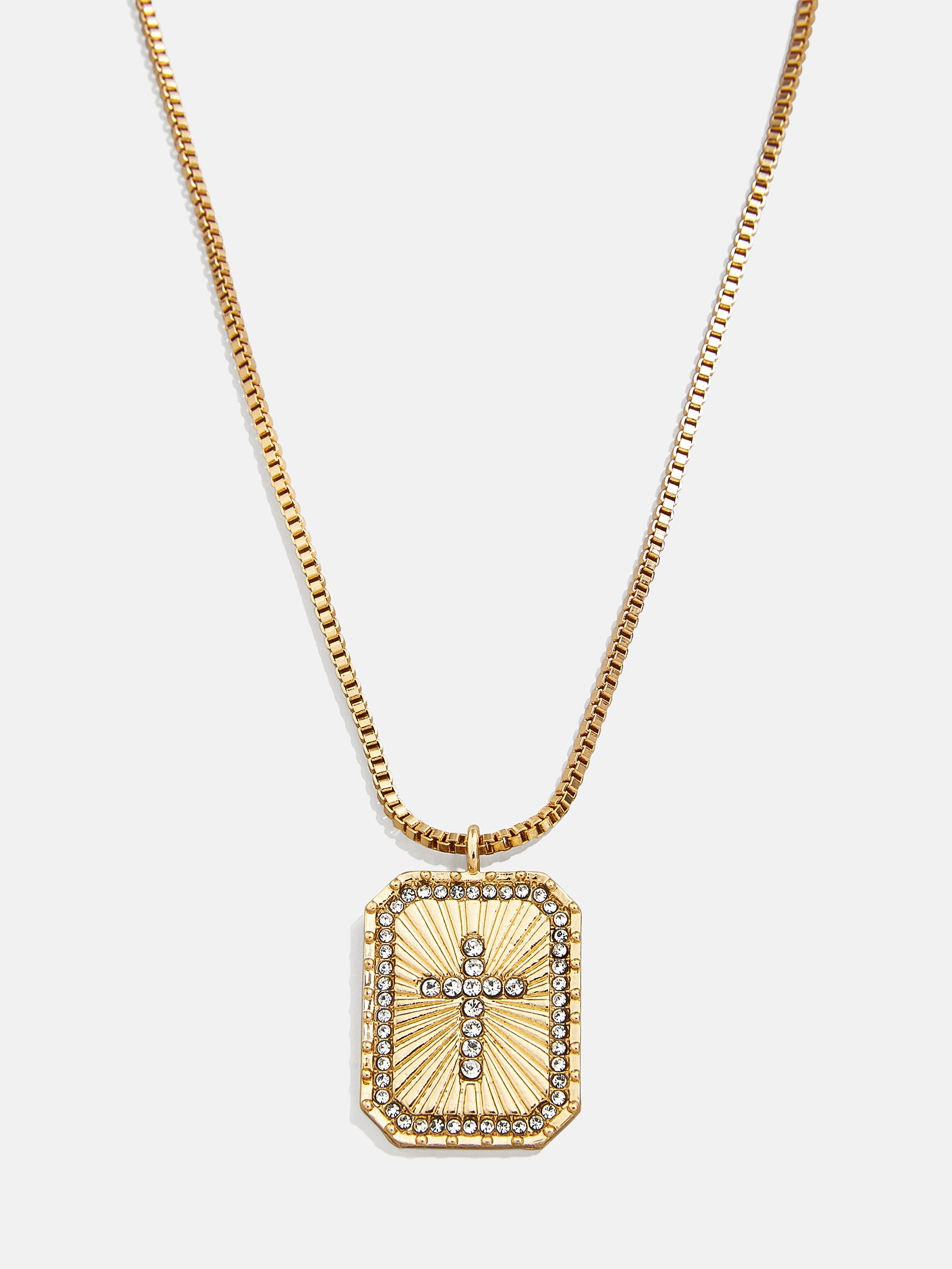 Premium Grace Cross Pendant Necklace - Gold & Pavé