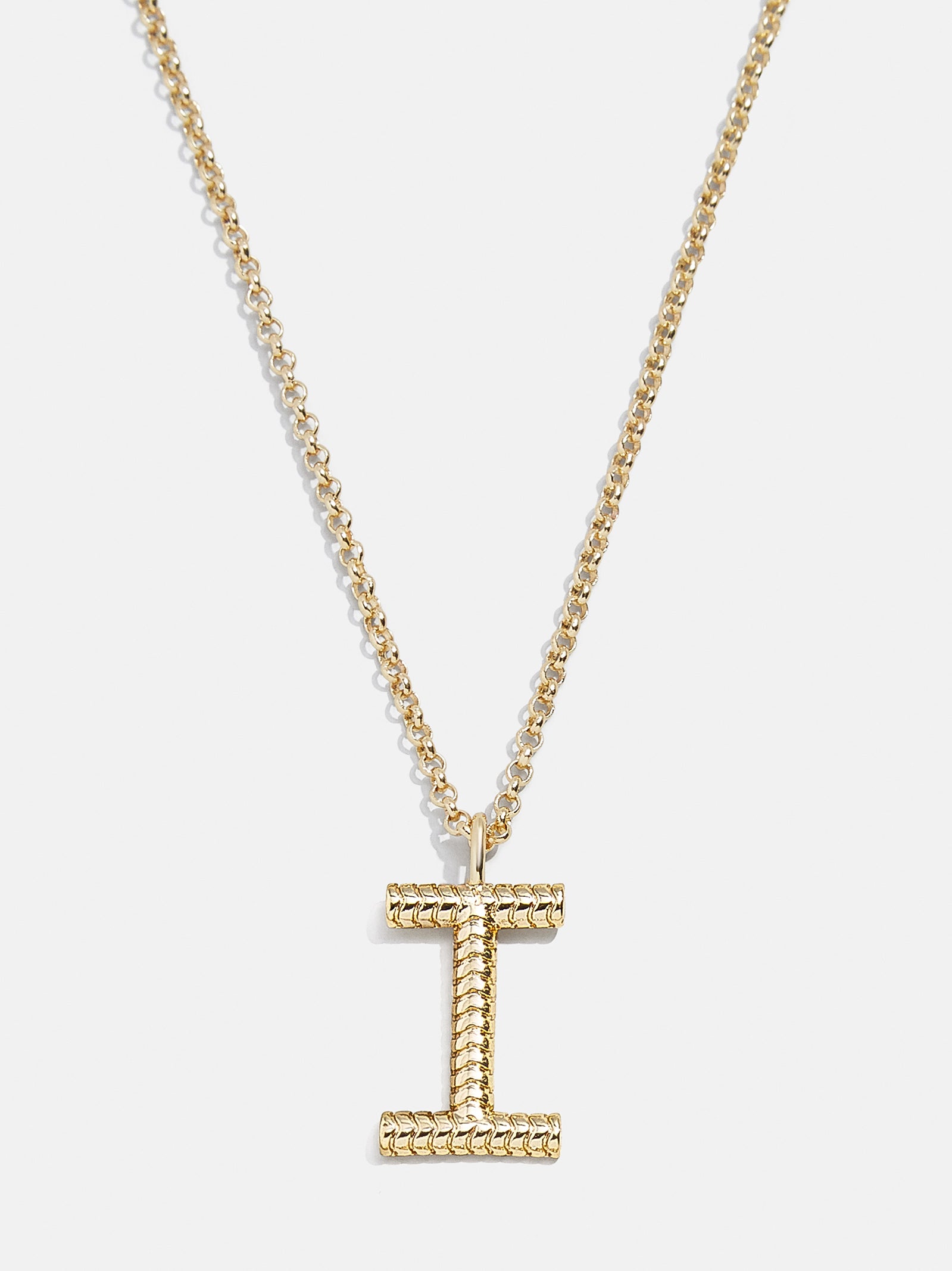 Premium Initial Necklace - Ribbed Textured Design