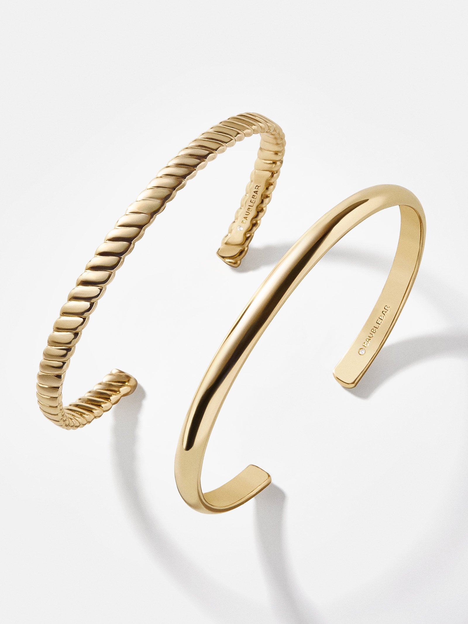 Arlo Premium Cuff Bracelet Duo - Ultimate Adjustable Gold Set