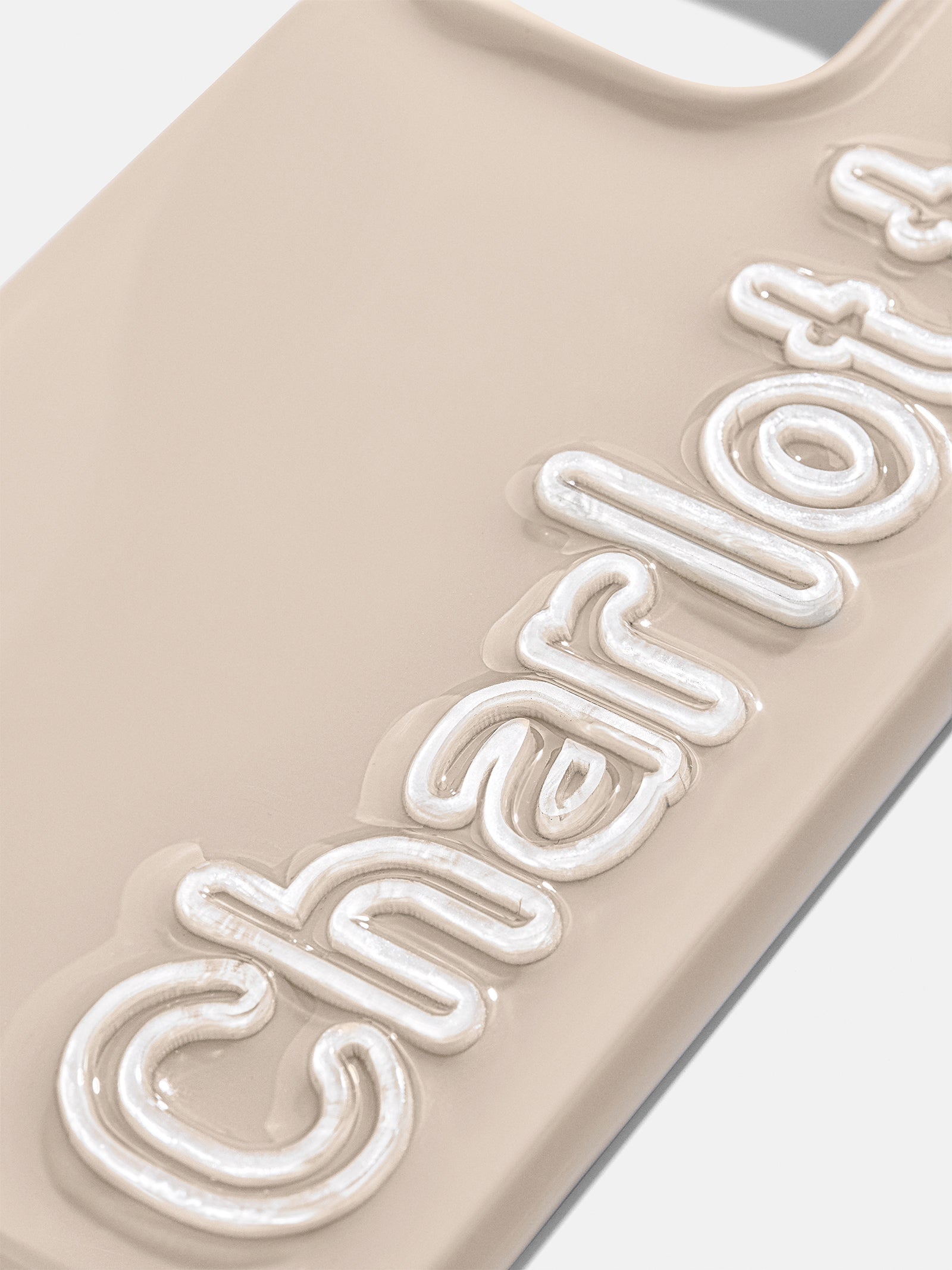 Premium Customizable iPhone Case - Beige & White | Ultimate Protection & Style