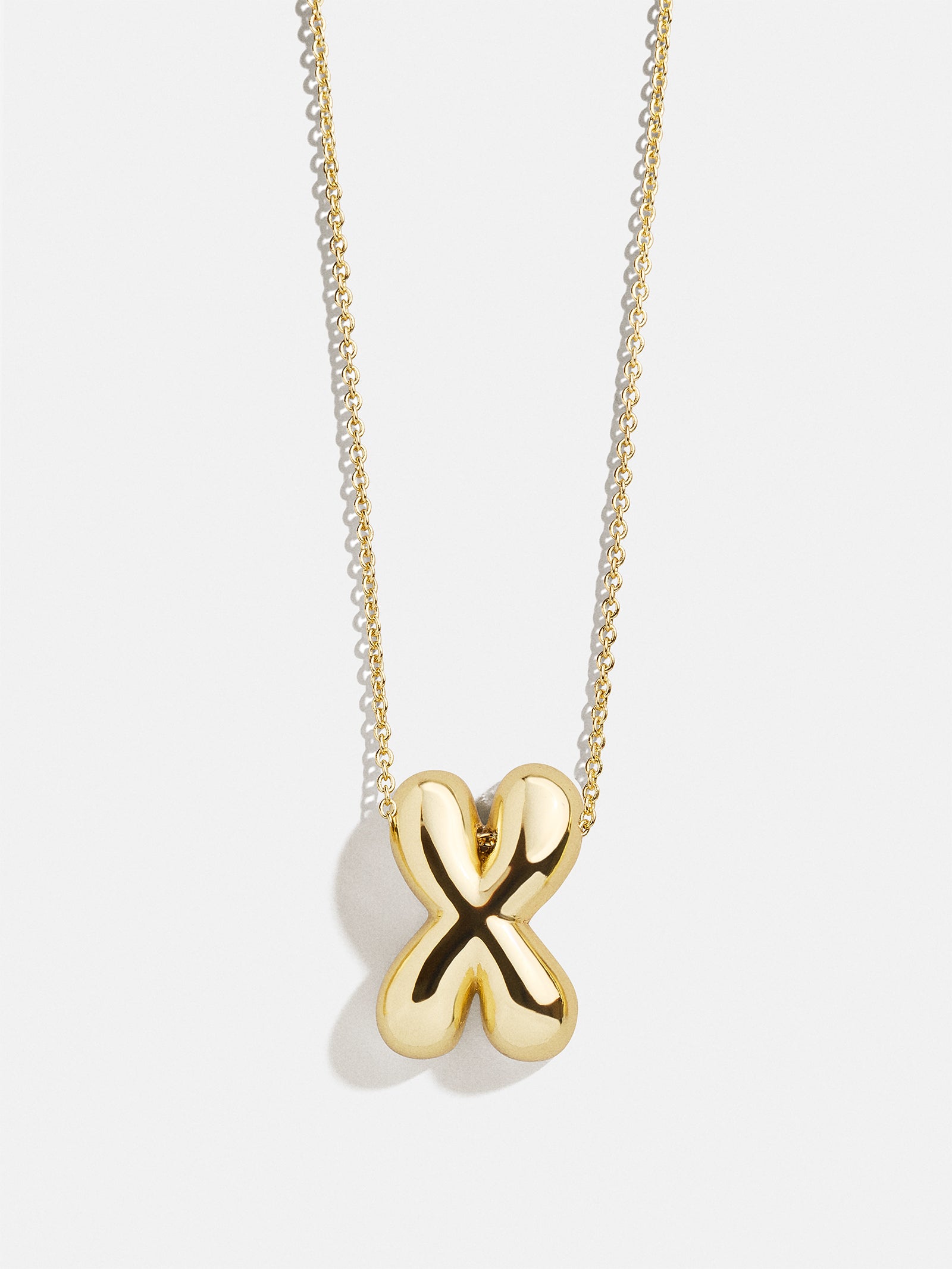 Premium Kids' Bubble Initial Necklace - Personalized Gold Charm