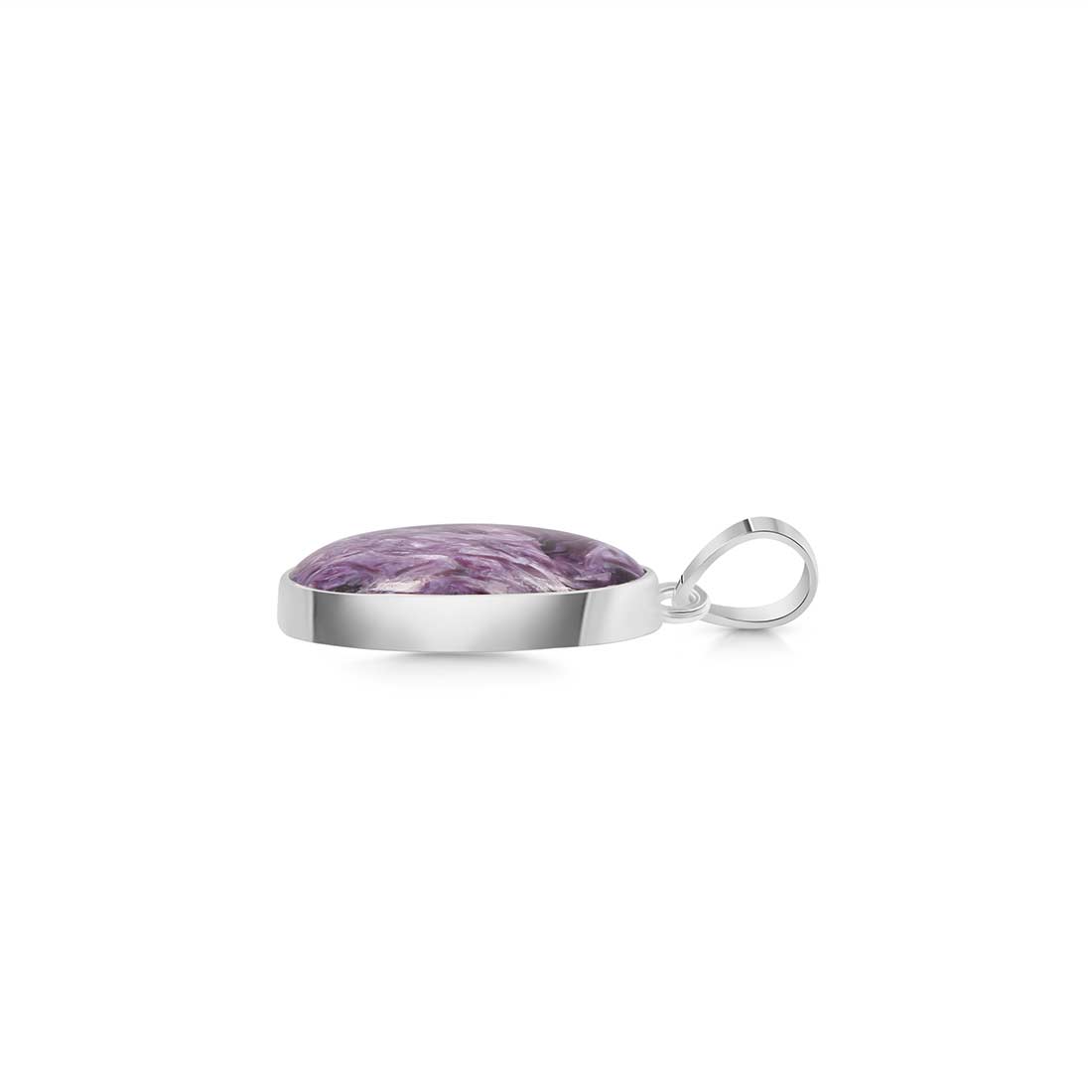 Premium Charoite Statement Pendant - Elegant Purple Jewelry (CHR-P-42)