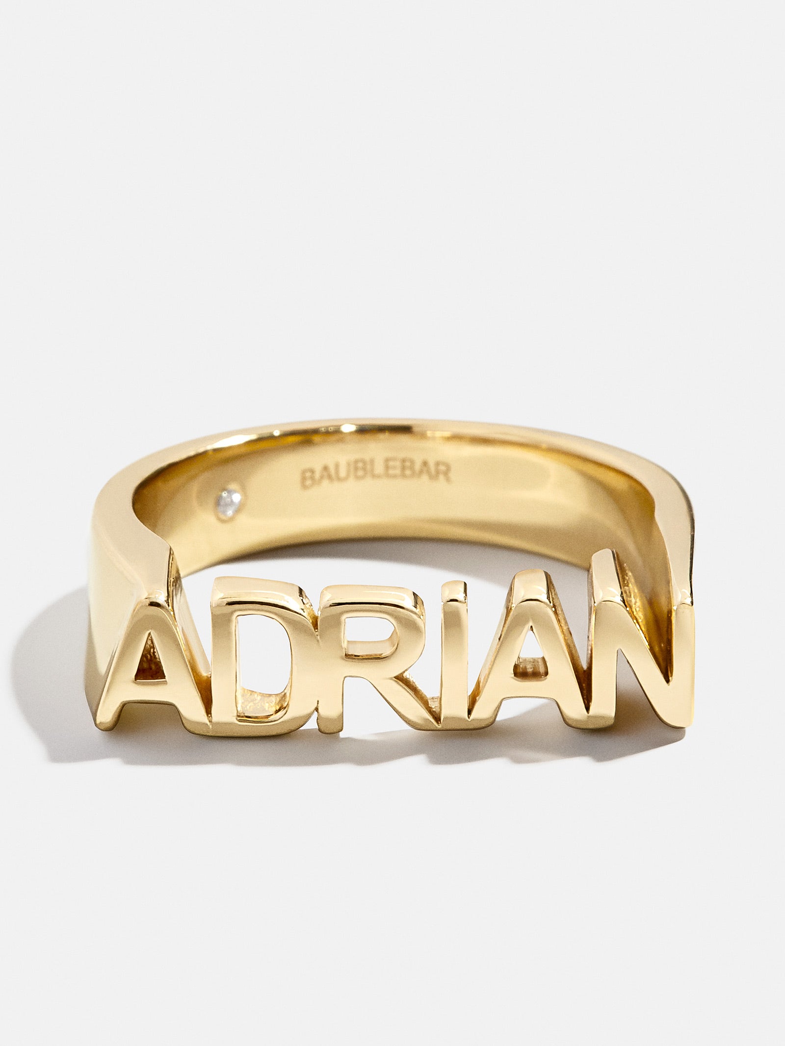Premium 18K Gold Custom Nameplate Ring - Personalized Luxury
