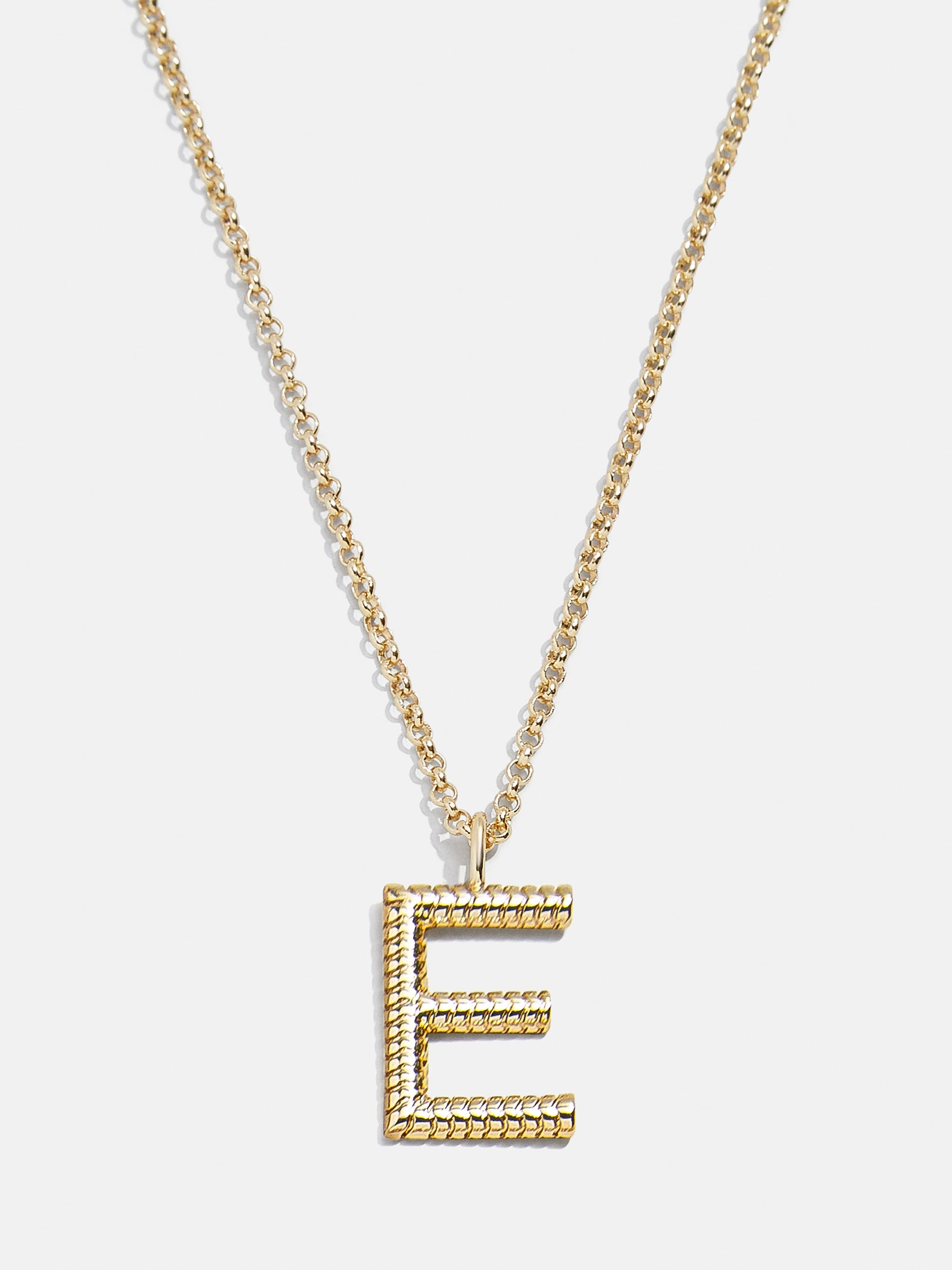 Premium Initial Necklace - Ribbed Textured Design