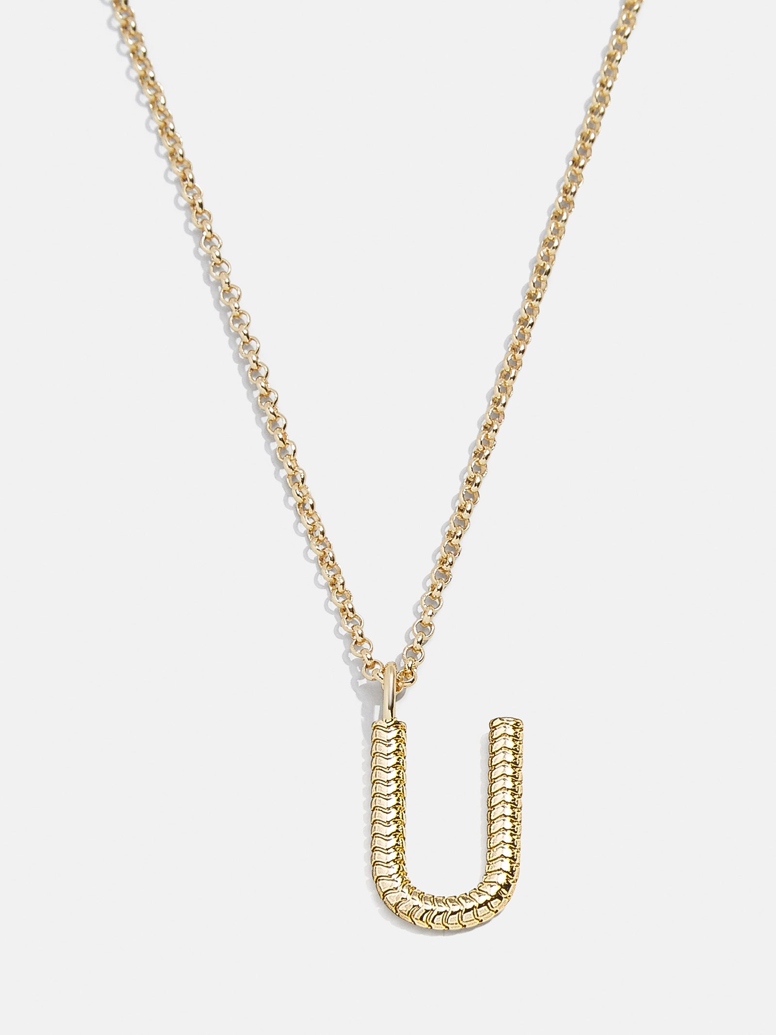 Premium Initial Necklace - Ribbed Textured Design