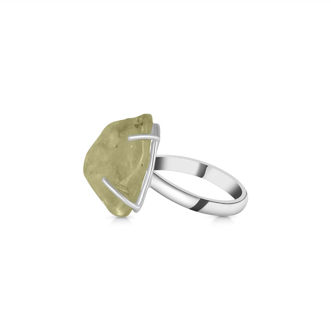 Premium Libyan Desert Glass Statement Ring - LDG-R-36