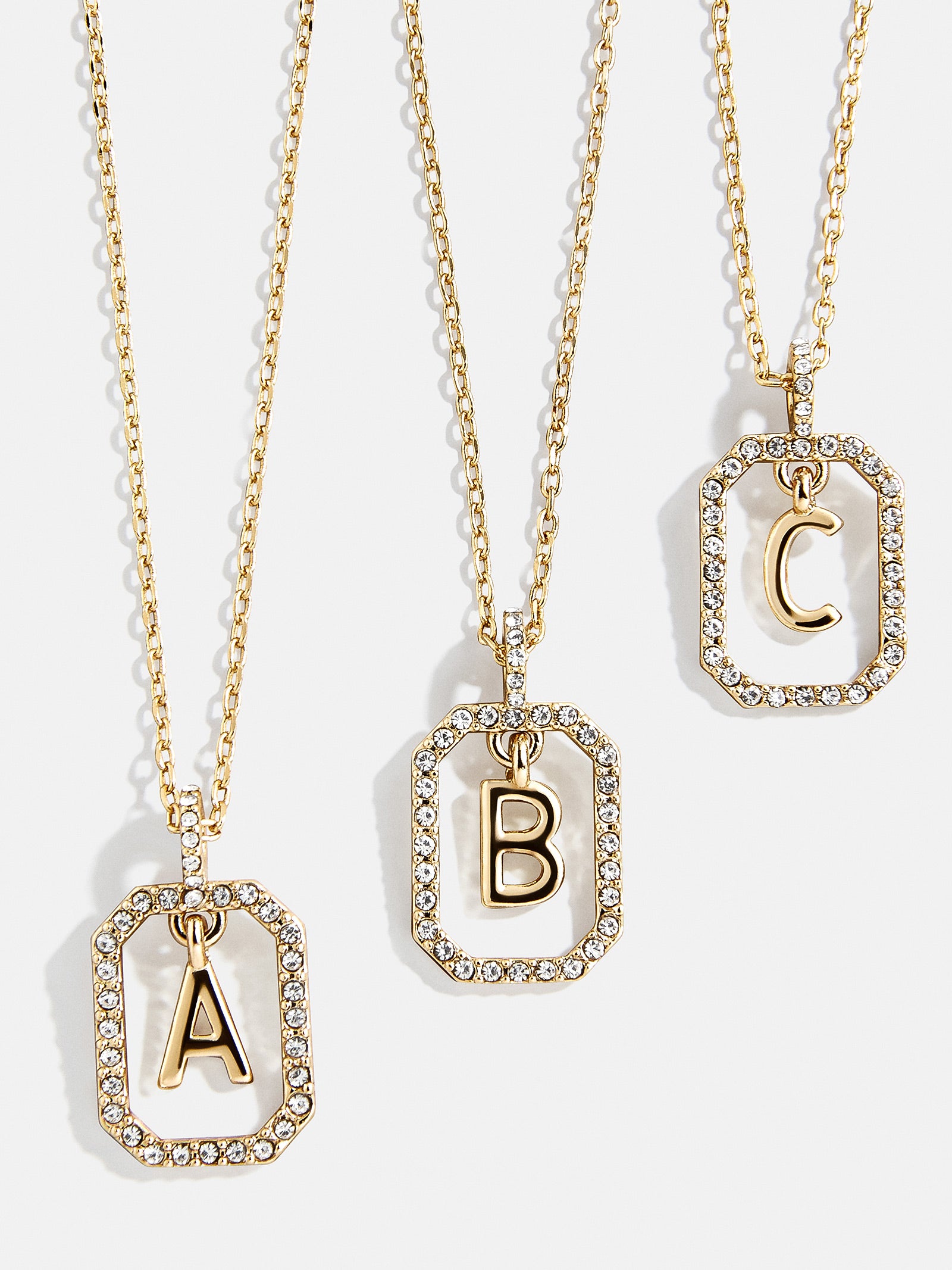 Premium Alicia Initial Necklace - Gold & Pavé Crystal Design