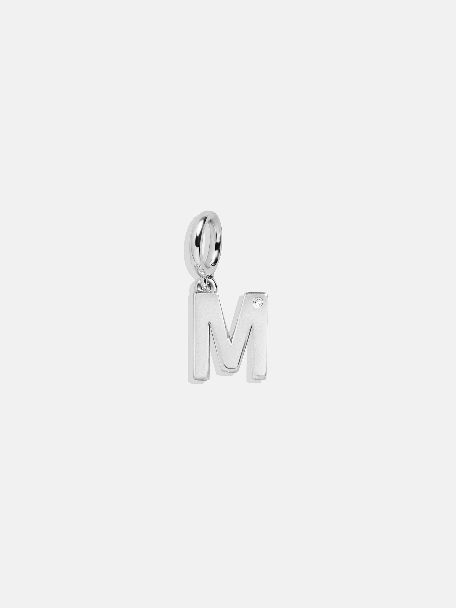 Premium Silver Initial Cluster Charm - Modern Elegance