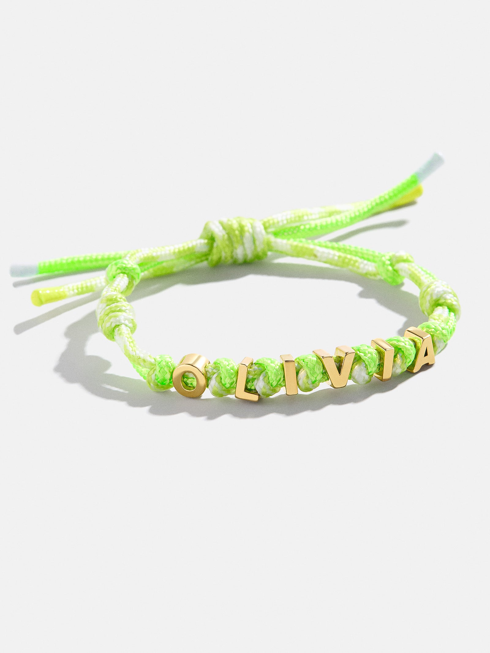 Premium Custom Paracord Nameplate Bracelet - Light Green/Lime | Personalized Style