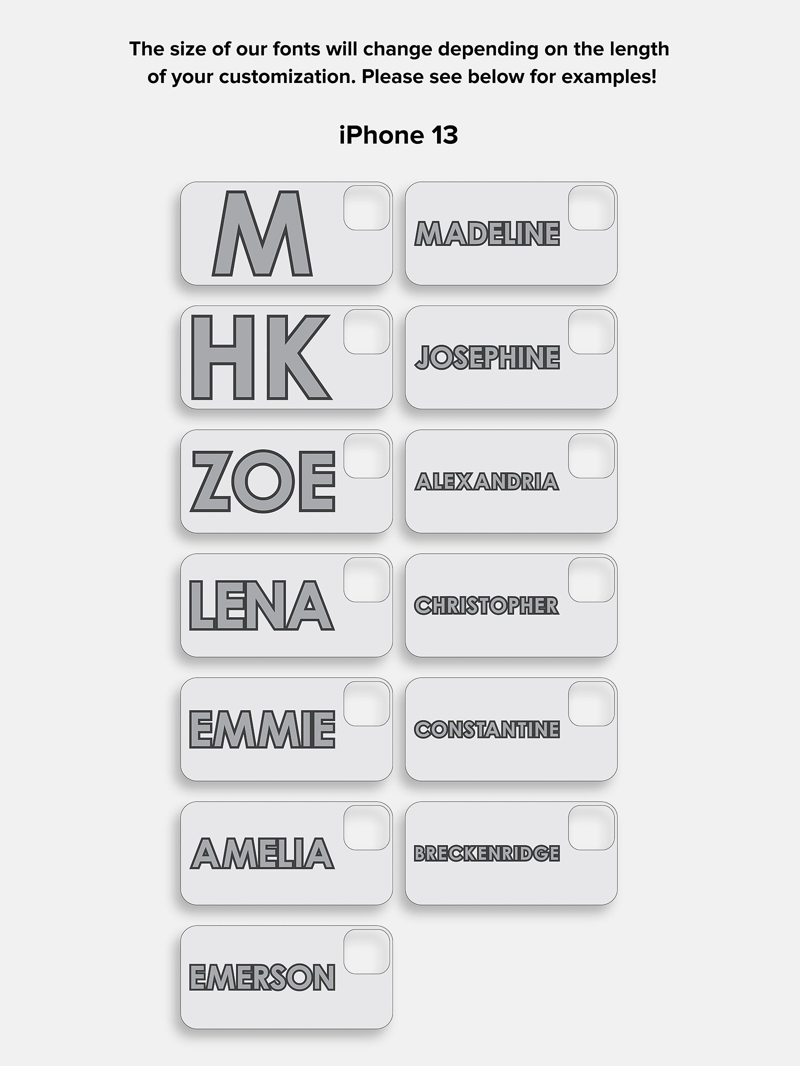 Premium Custom iPhone Case - 3D Block Font Design in Beige/White