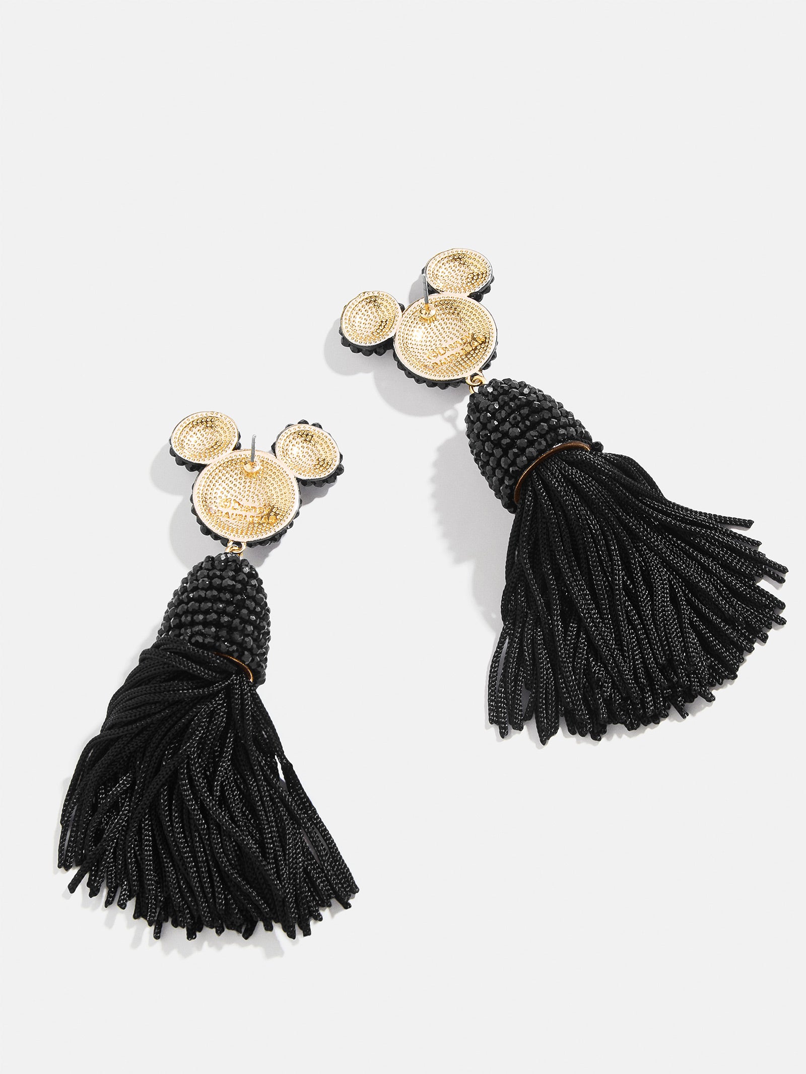 Premium Disney Mickey Mouse Tassel Earrings - Ultimate Black Style