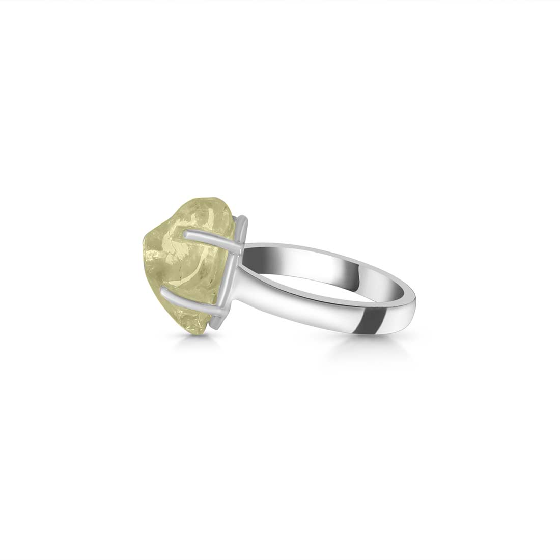 Premium Libyan Desert Glass Statement Ring - LDG-R-3