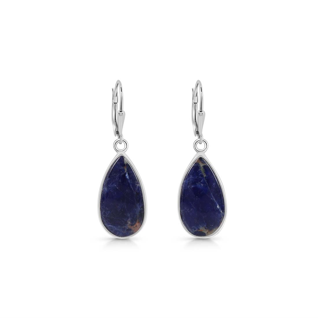 Premium Sodalite Statement Earrings - SDL-E-13 by Sagacia Jewelry