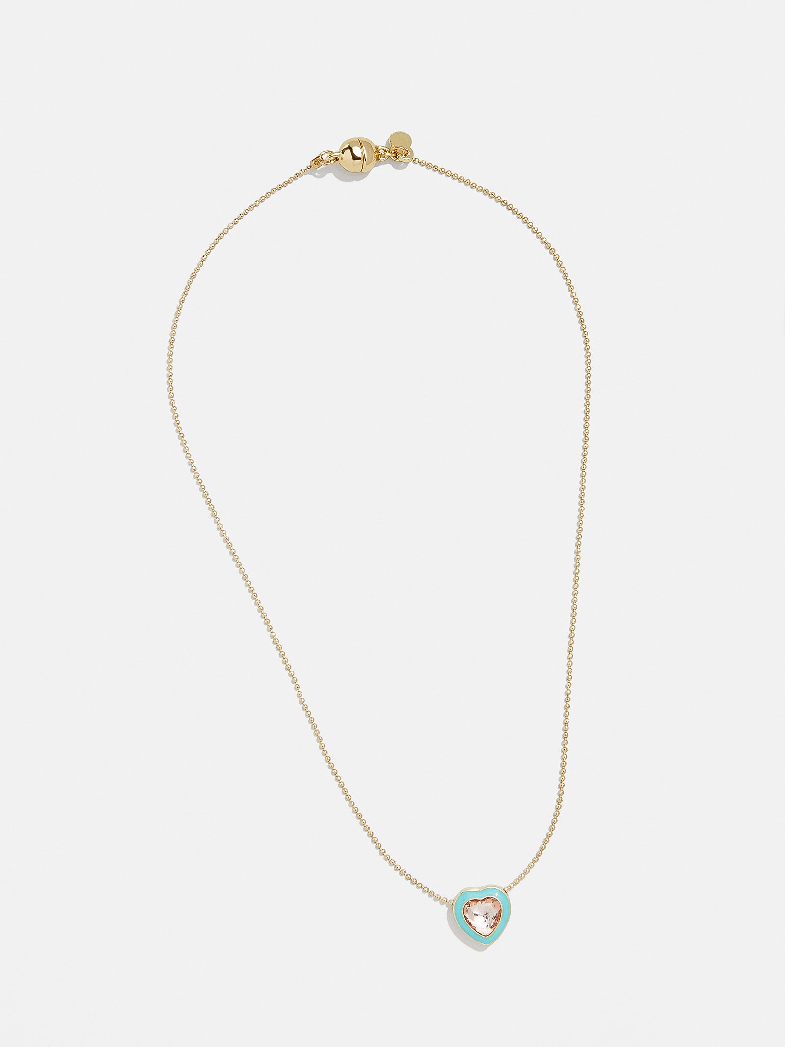 Premium Heart of Gold Kids' Necklace - Enamel & Crystal Pendant