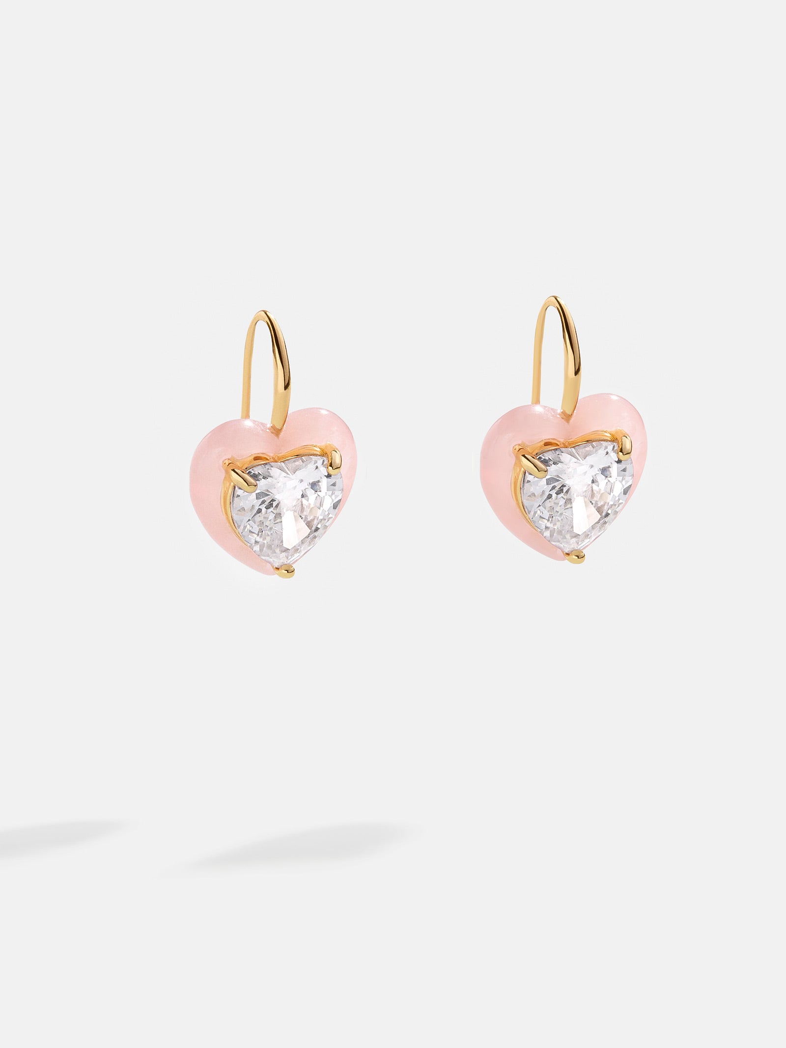 Premium Heart-Shaped Alma Earrings - Pink