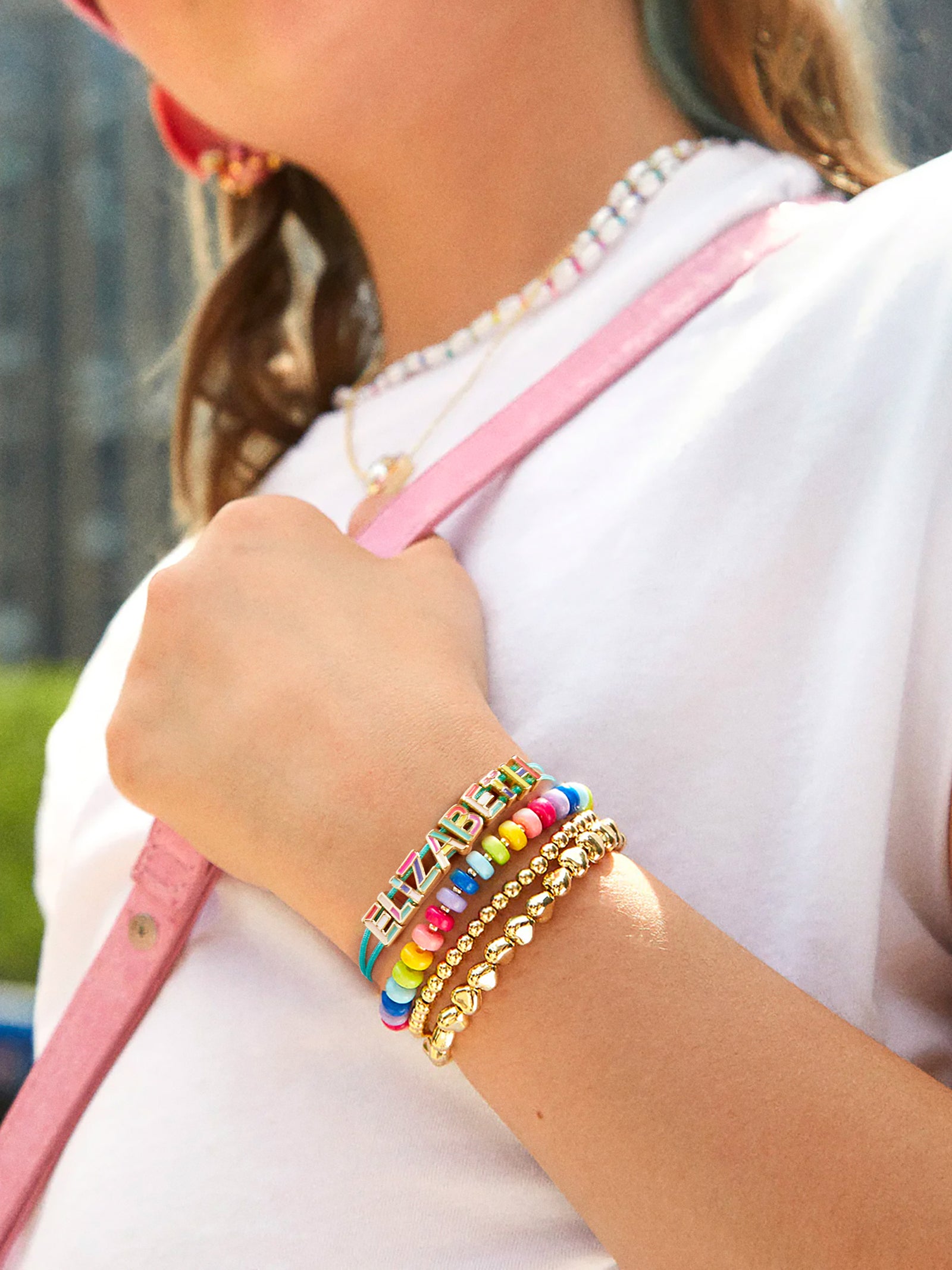 Premium Kids' Customizable Aqua Cord Bracelet - Personalized Style for Little Fashionistas