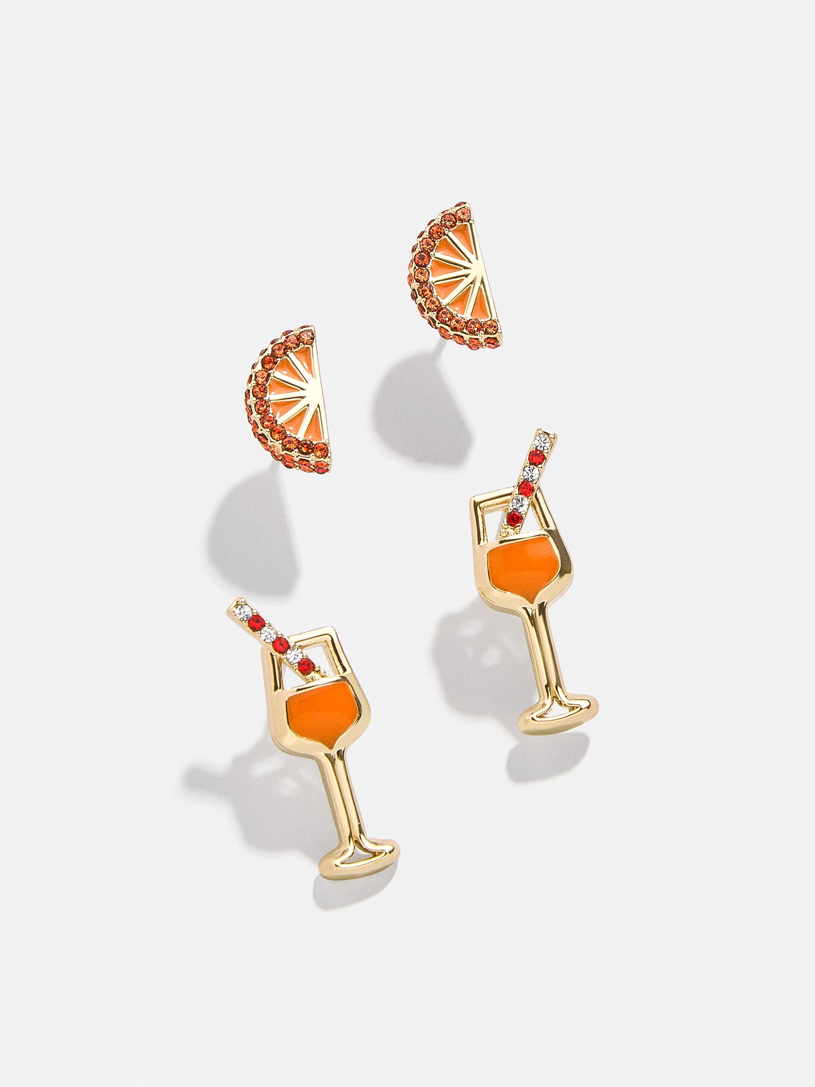 Ultimate Spritz In My Step Earring Set - Aperol Spritz & Orange Slices