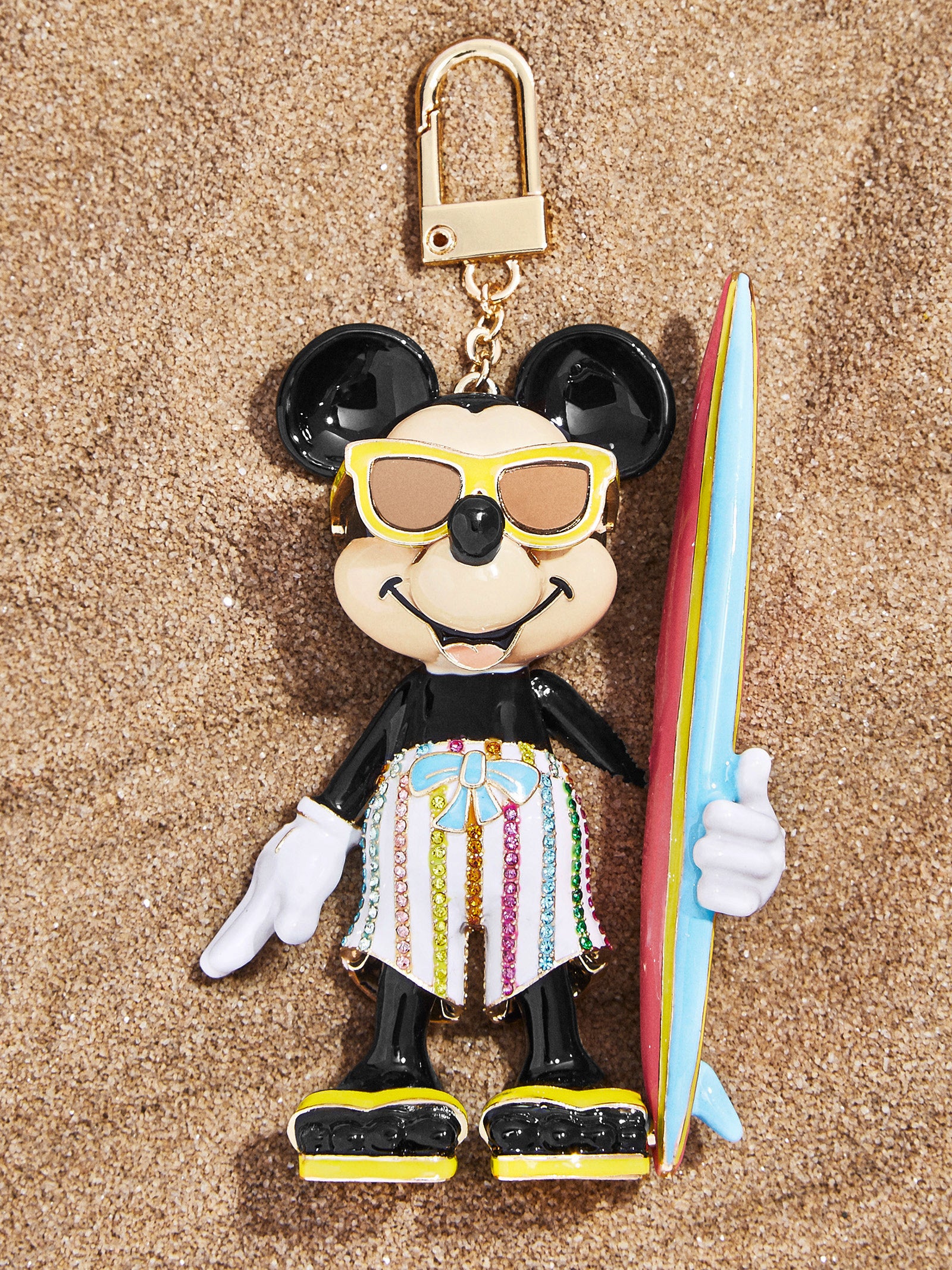 Premium Mickey Mouse Surf's Up Bag Charm - Disney Keychain