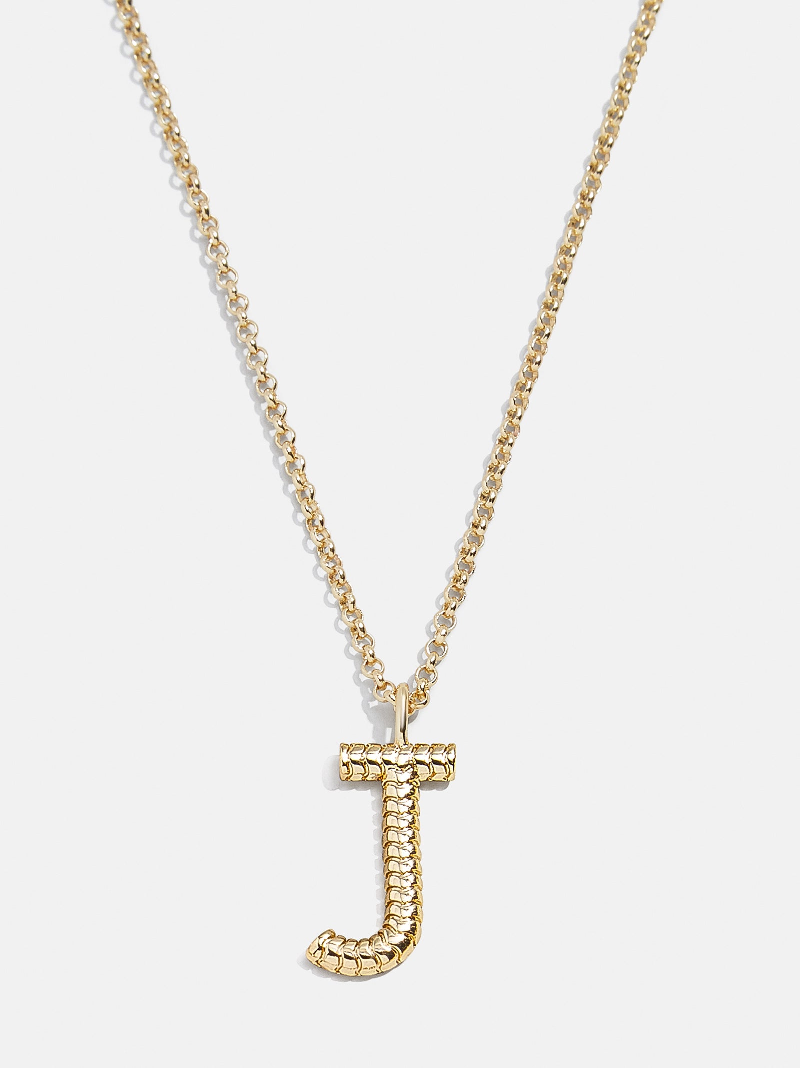 Premium Initial Necklace - Ribbed Textured Design