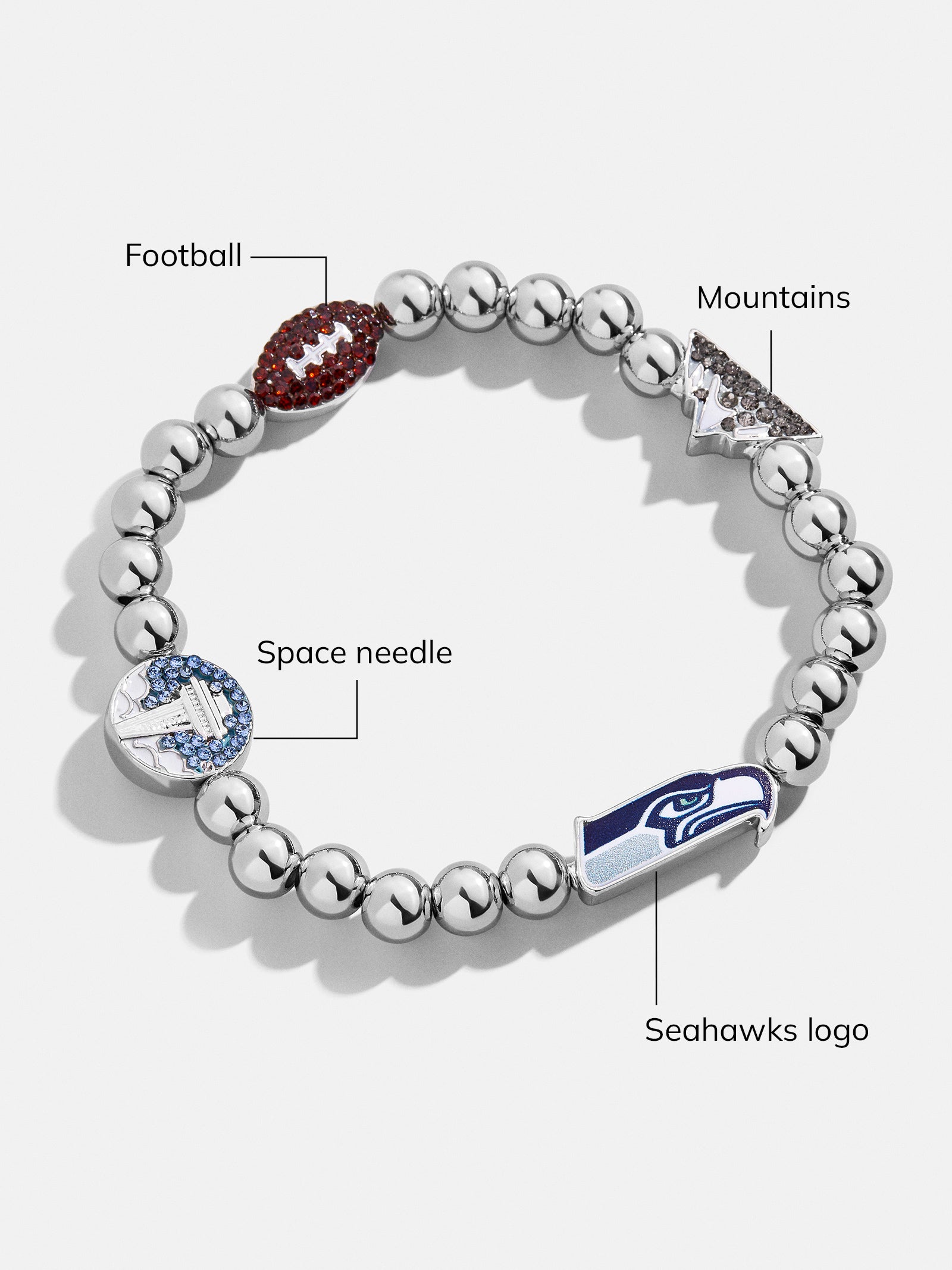 Premium Seattle Seahawks NFL Charm Bracelet - Ultimate Fan Accessory