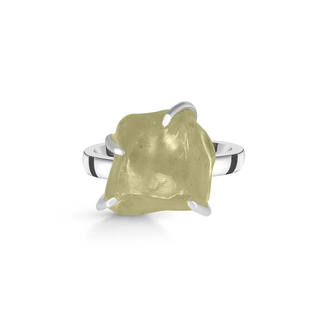 Premium Libyan Desert Glass Statement Ring - LDG-R-13