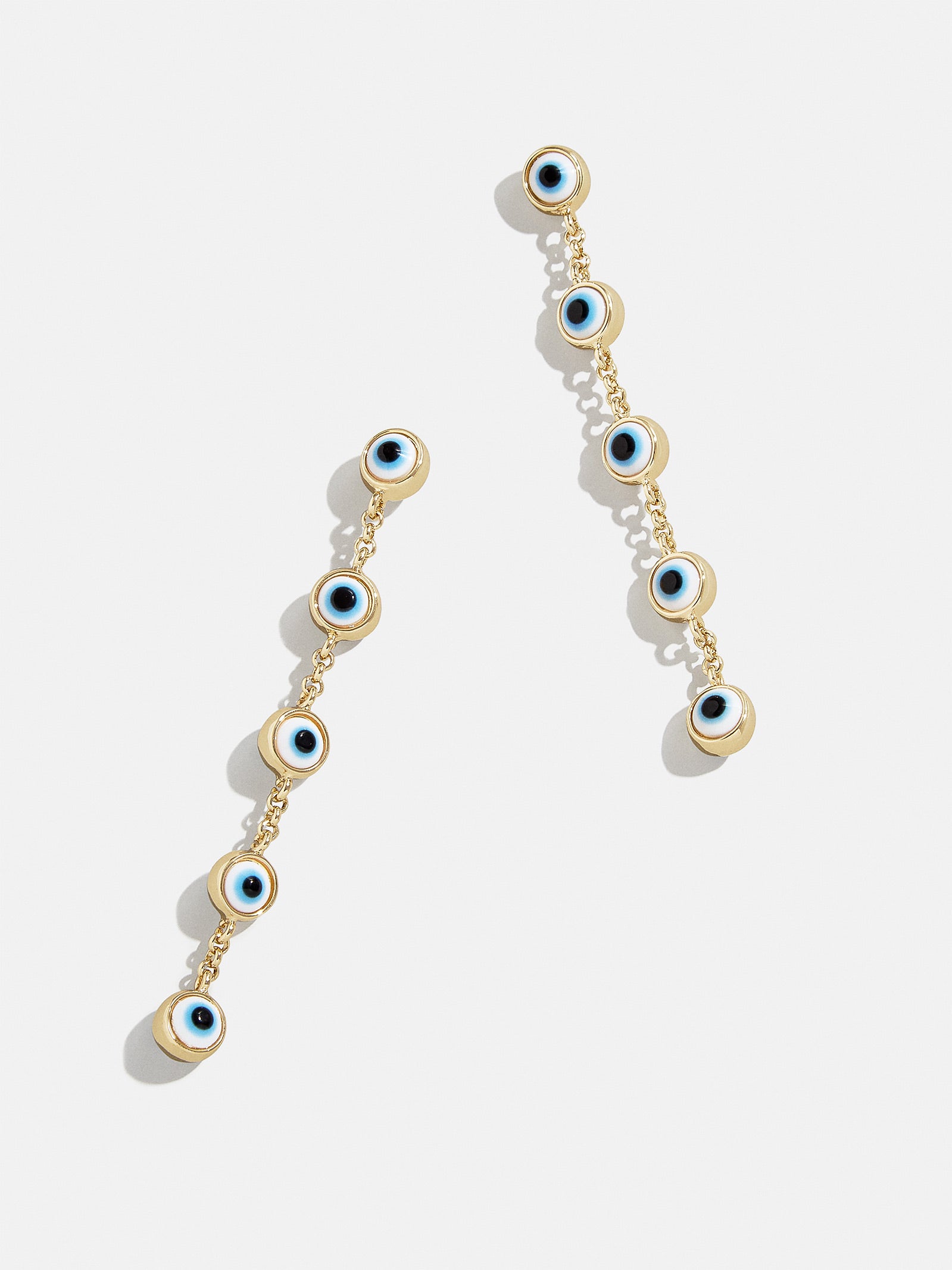 Premium Gold Evil Eye Dangle Earrings