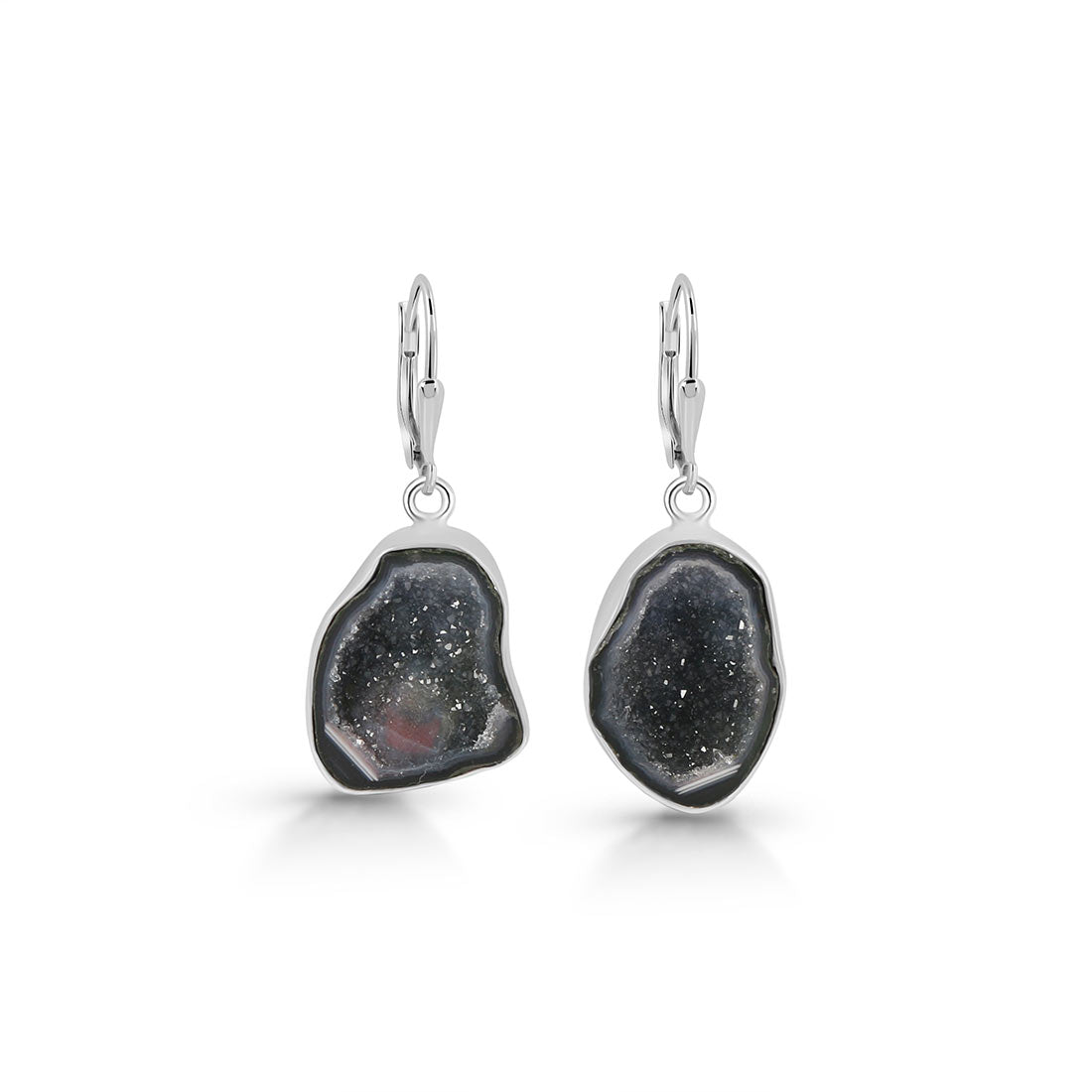 Premium Coconut Geode Statement Earrings - Elegant & Unique Design