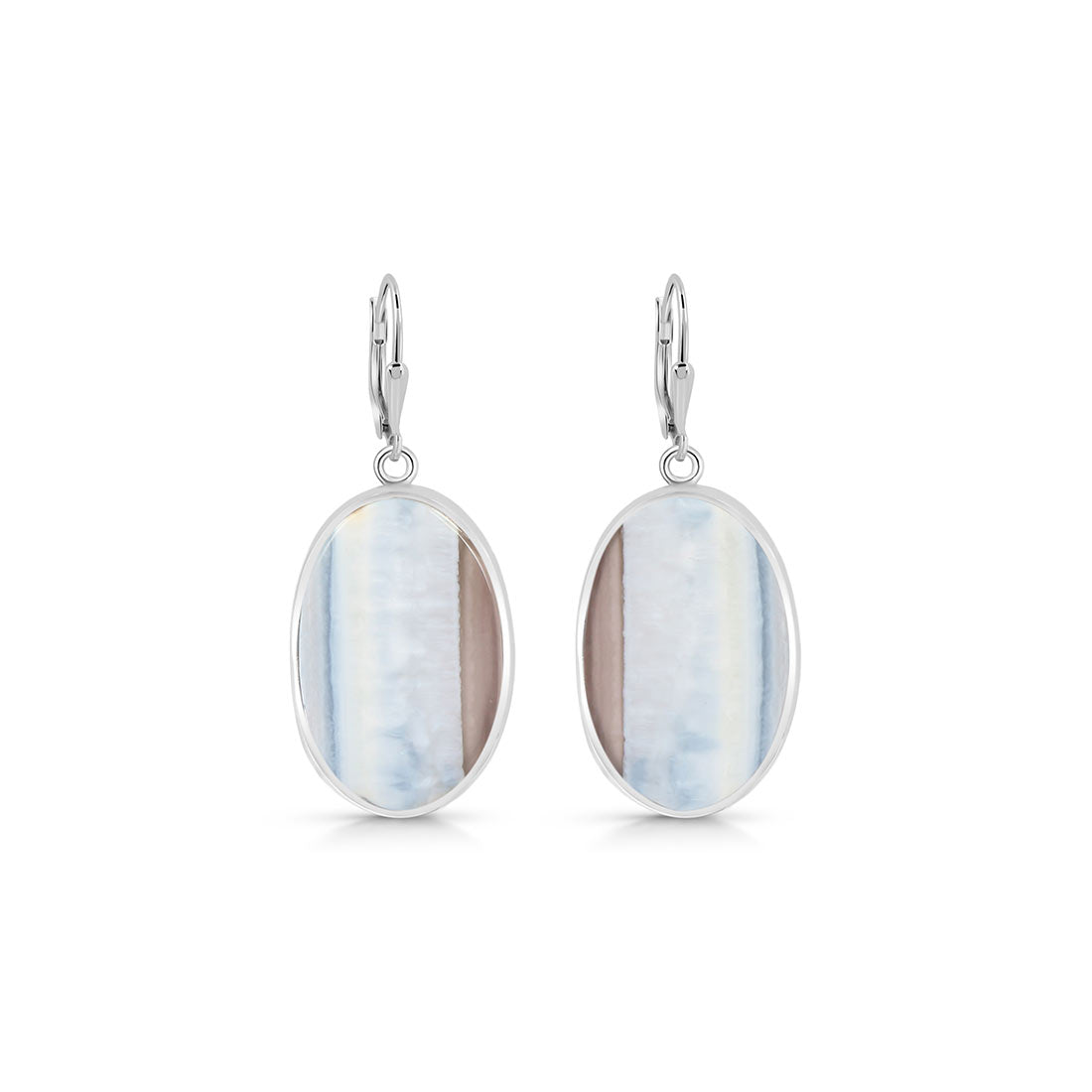 Premium Blue Opal Statement Earrings - BLO-E-5