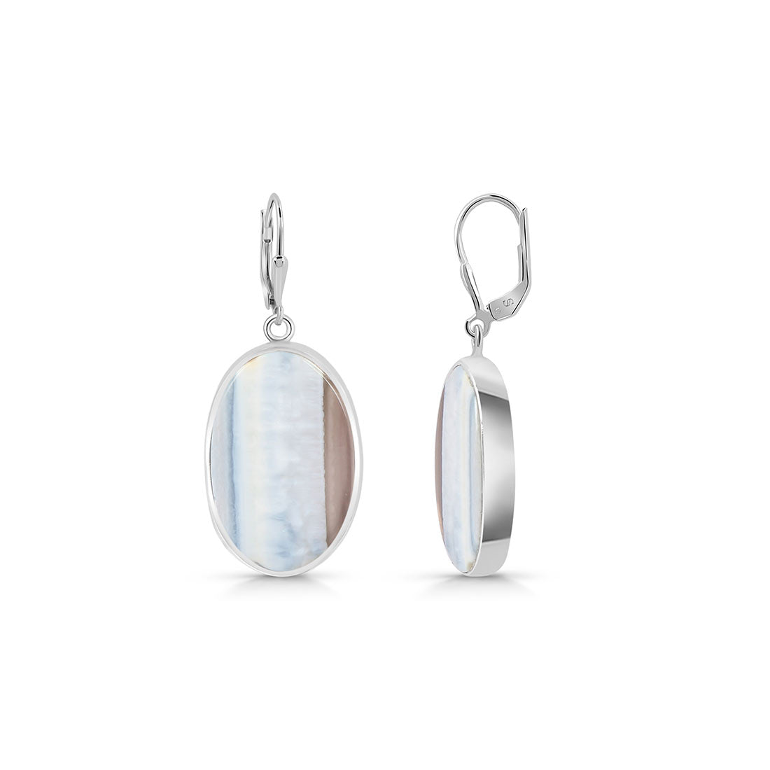 Premium Blue Opal Statement Earrings - BLO-E-5