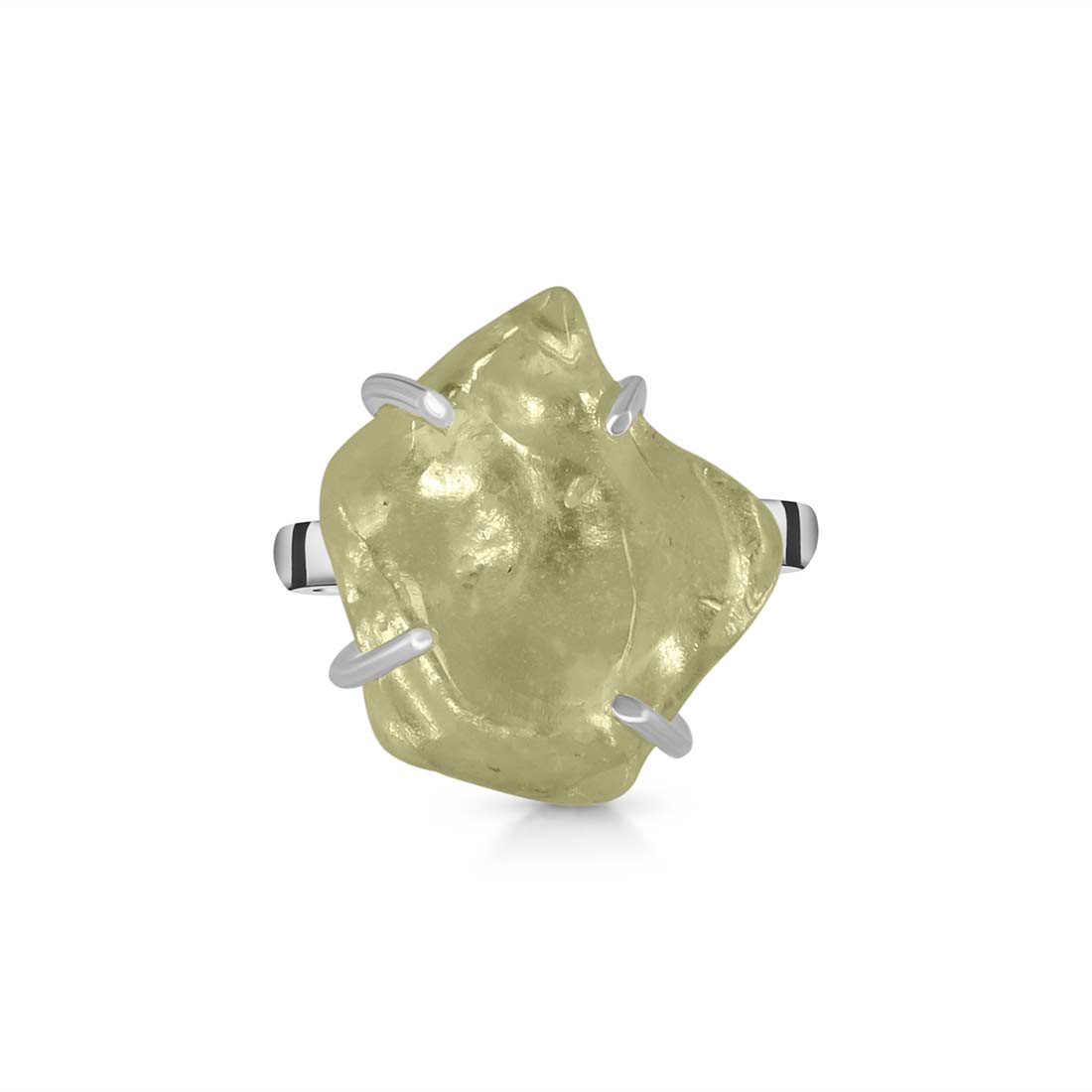 Premium Libyan Desert Glass Statement Ring - LDG-R-35