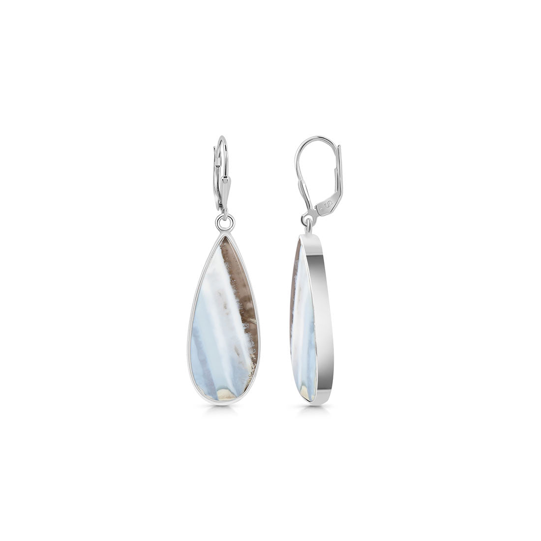 Premium Blue Opal Earrings - Elegant Sagacia Statement Jewelry (BLO-E-25)