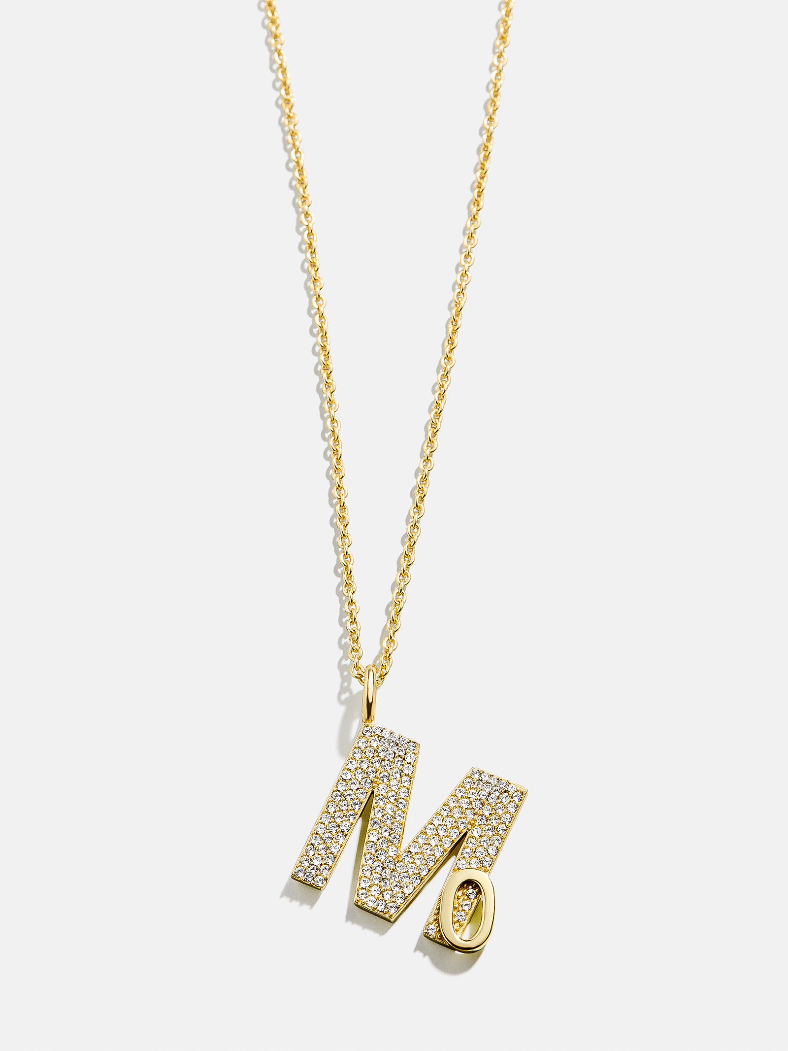 Premium Custom Double Initial Pave Necklace - Gold & Crystal