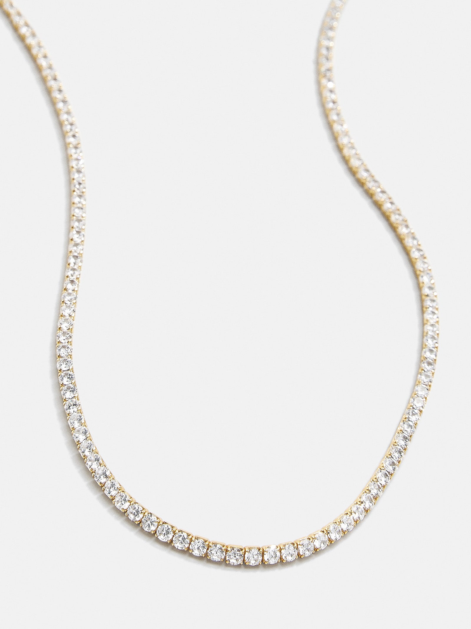 Bennett 18K Gold Adjustable Tennis Necklace - Premium Gold & Pavé Design