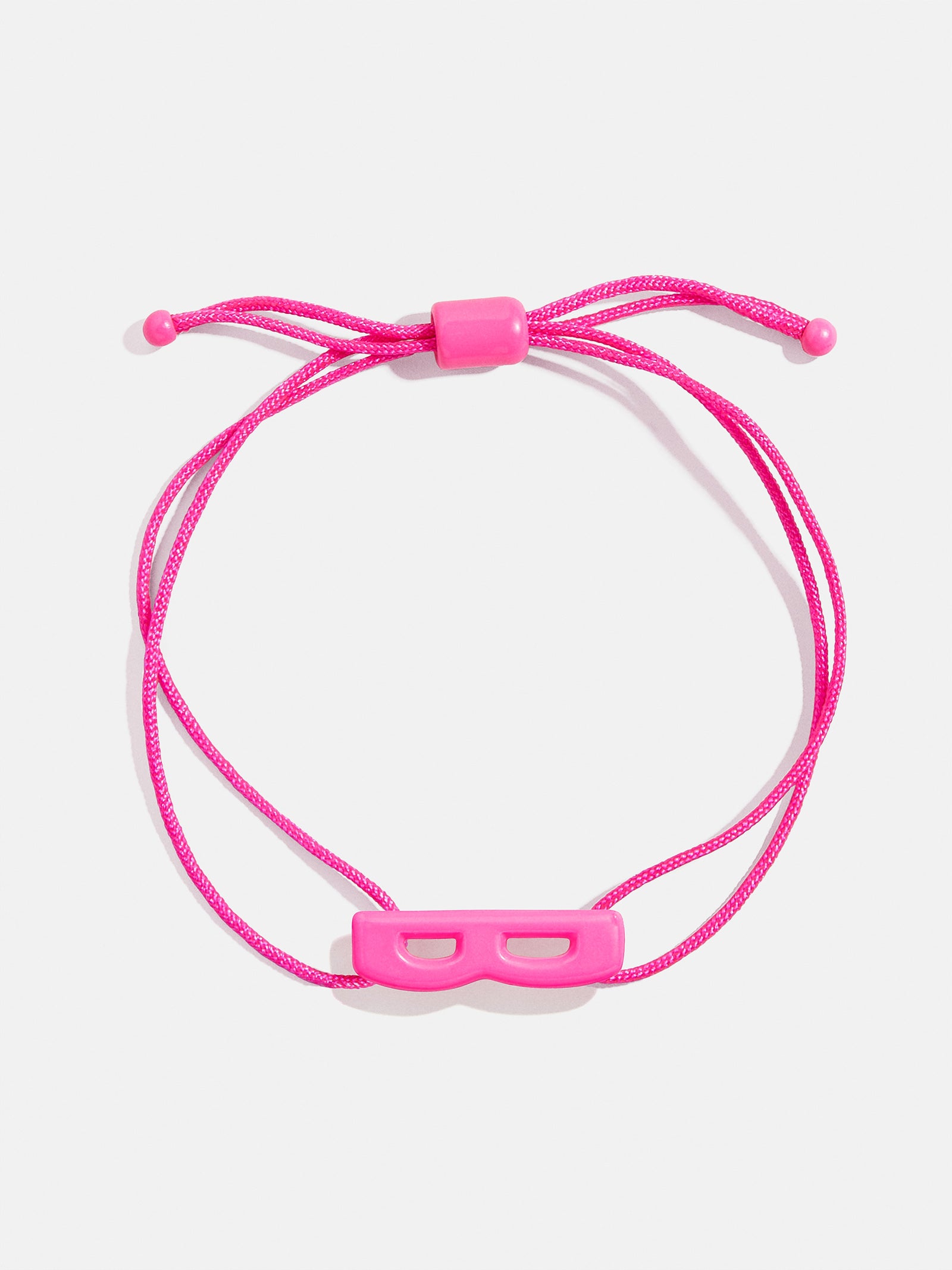 Premium East West Initial Cord Bracelet - Vibrant Hot Pink