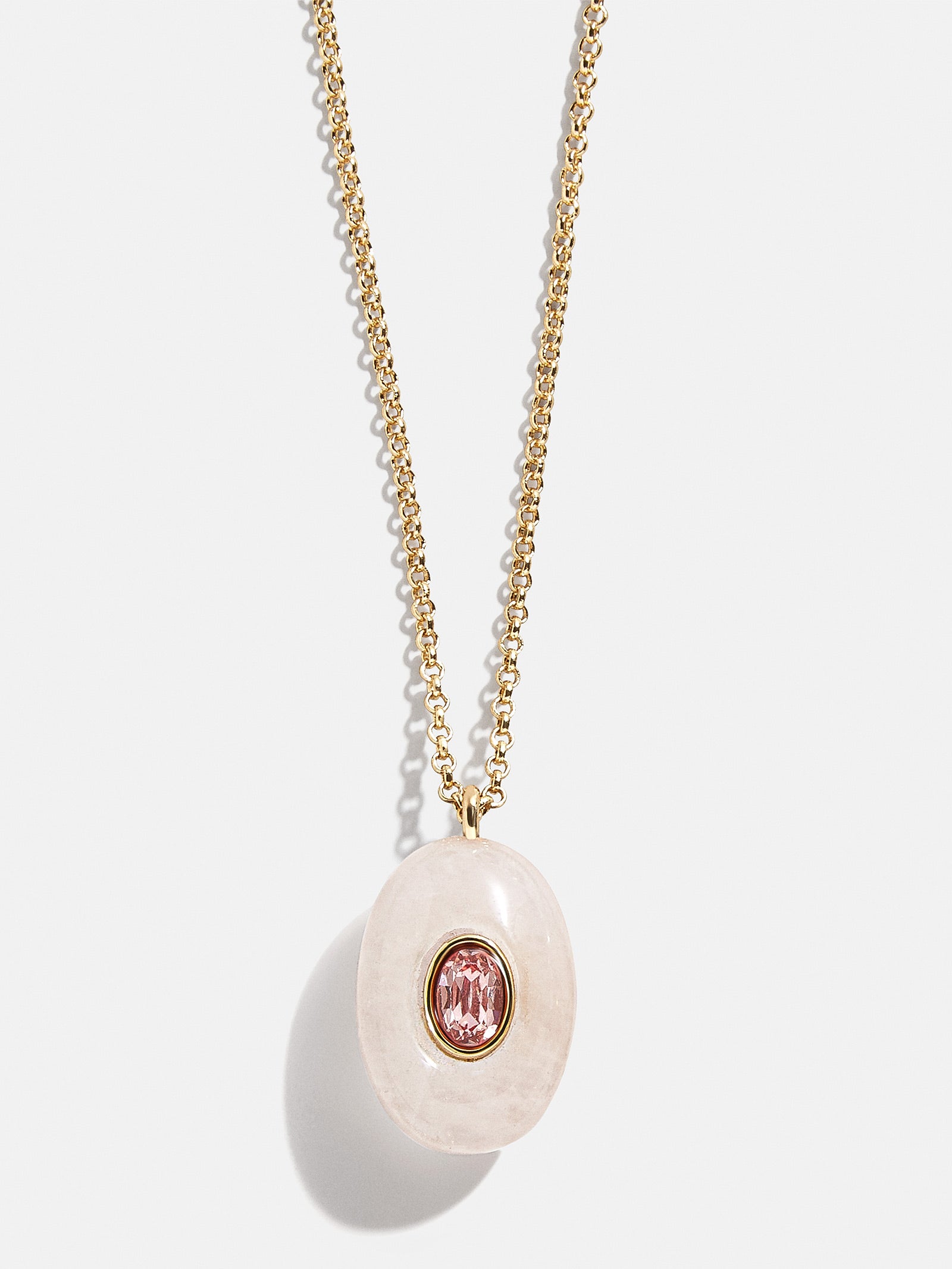 Premium Aura Semi-Precious Pendant Necklace - Ultimate Pink