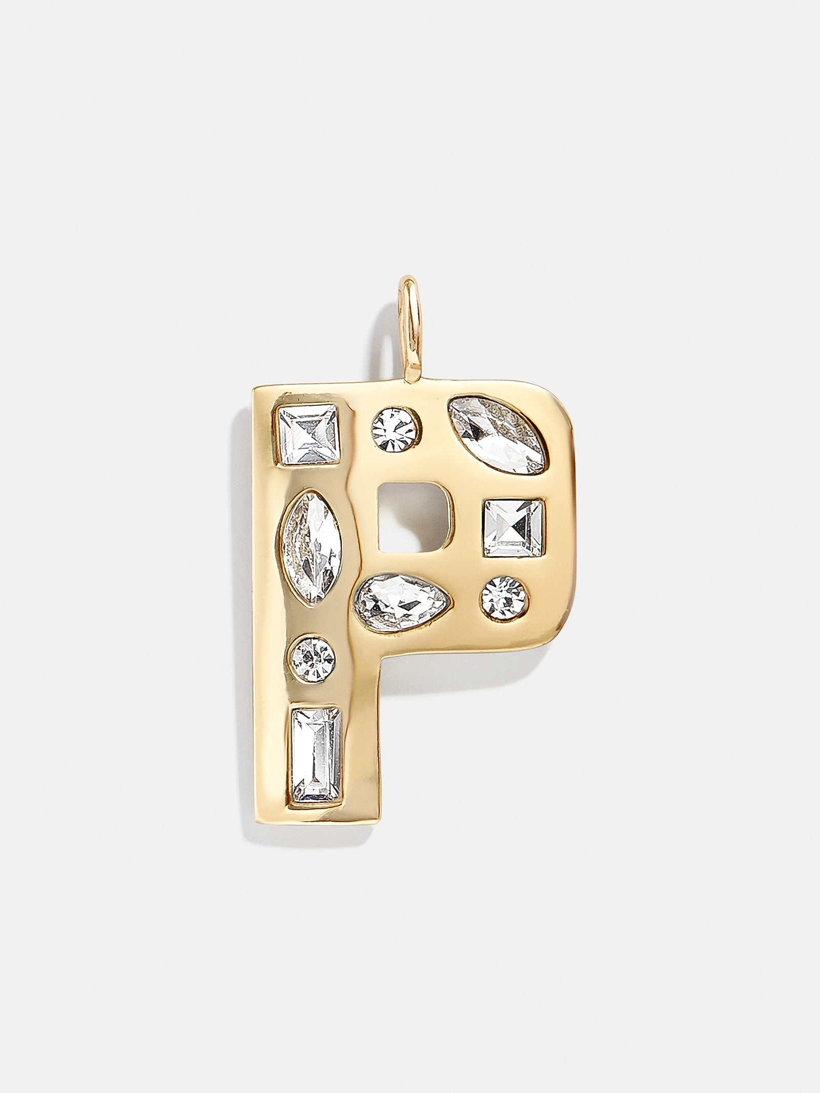 Premium Gold Gem Alpha Charm - Personalized Initial Pendant