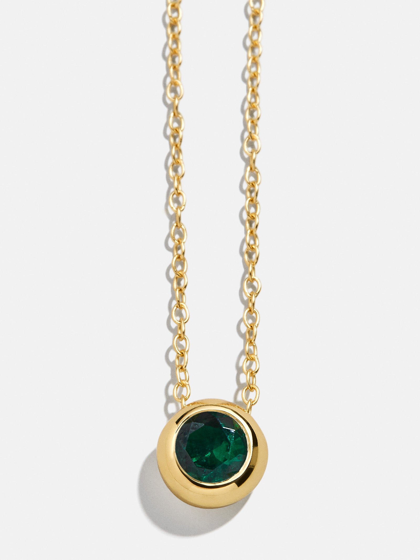 Premium 18K Gold Emerald Birthstone Necklace - Elegant Personalized Jewelry