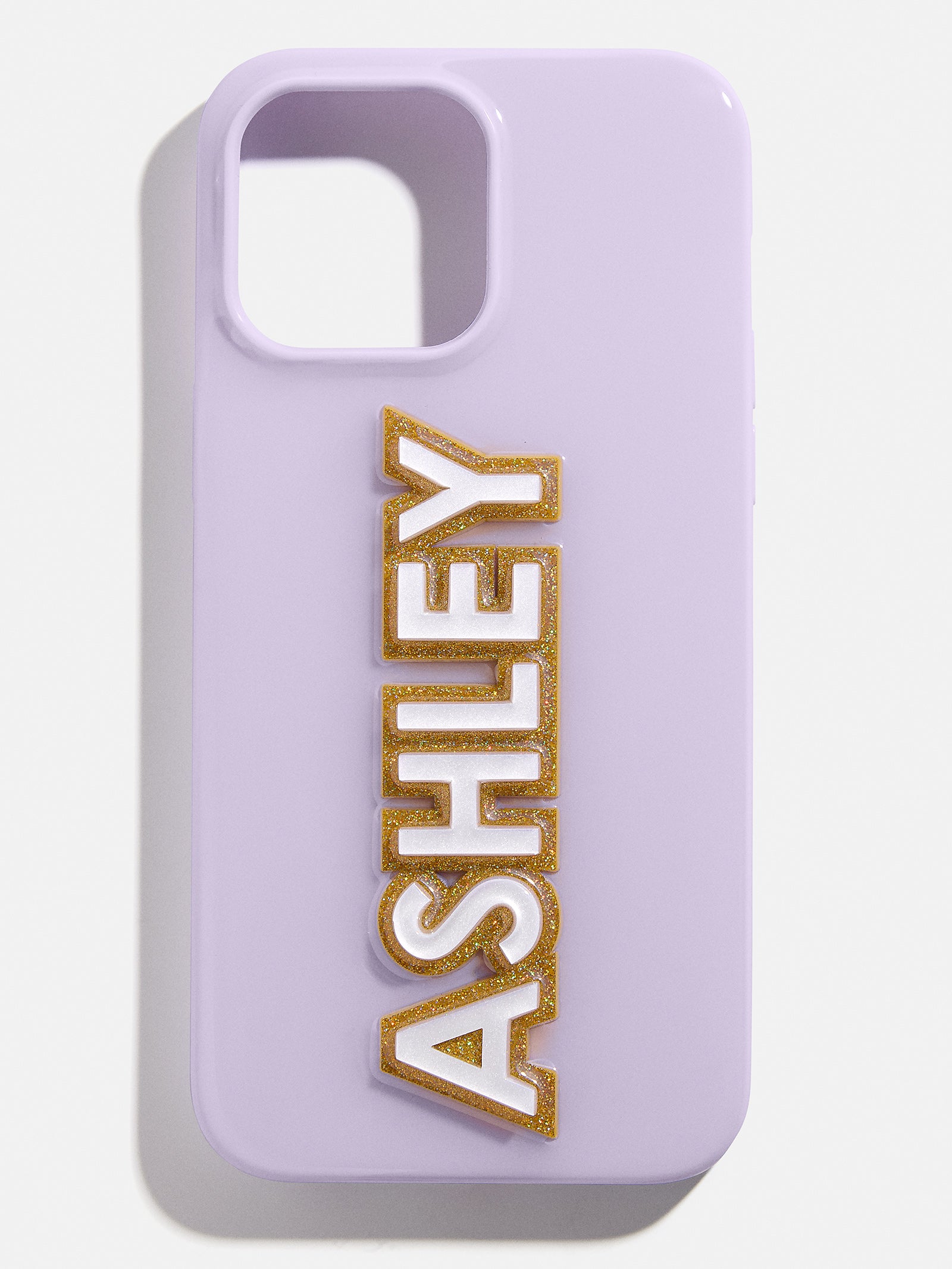 Premium Custom iPhone Case with 3D Block Font - Lavender & White