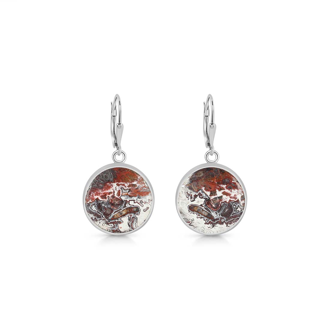 Premium Crazy Lace Agate Statement Earrings - CLA-E-9