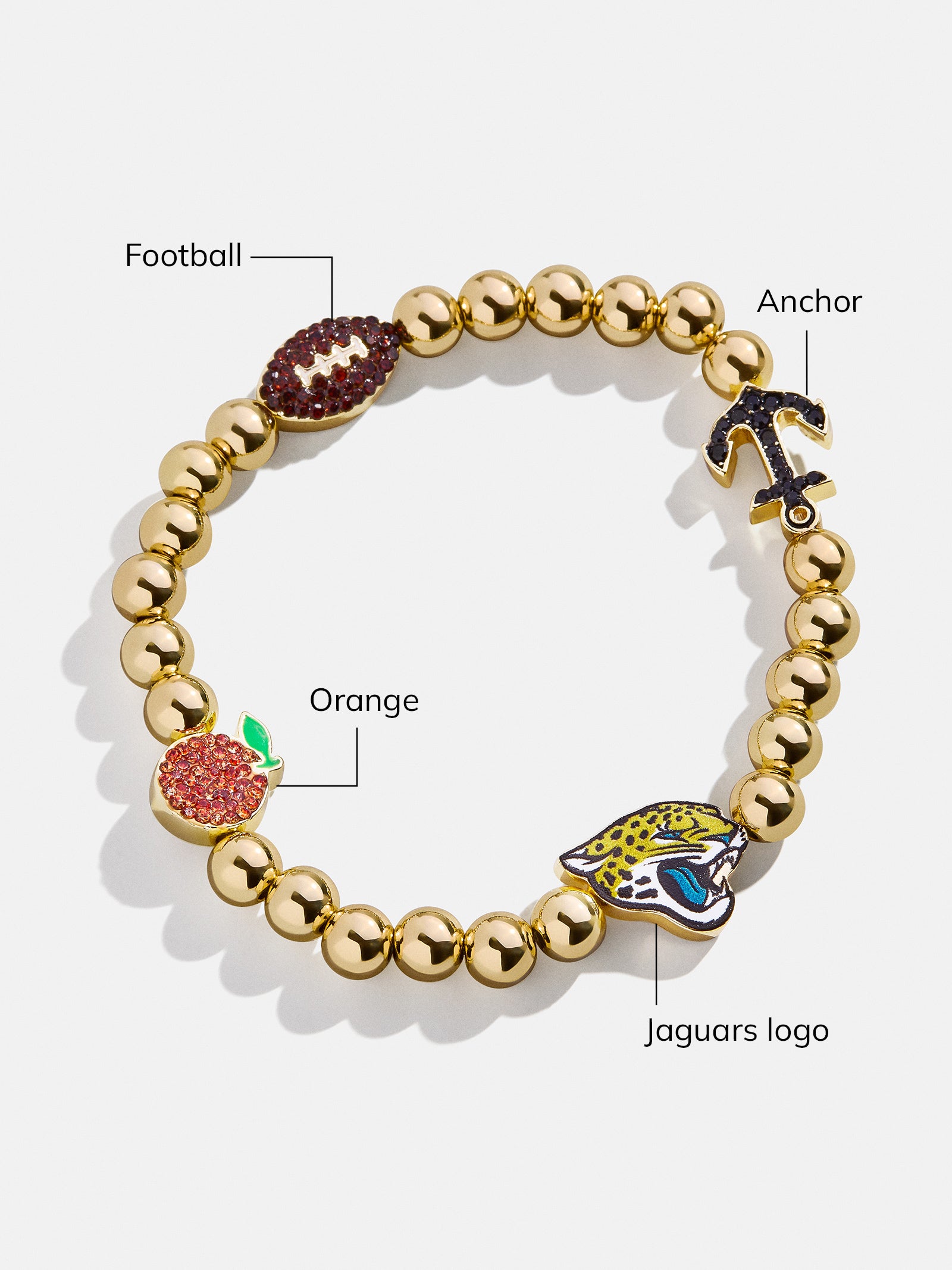 Premium Jacksonville Jaguars NFL Charm Bracelet - Ultimate Fan Accessory