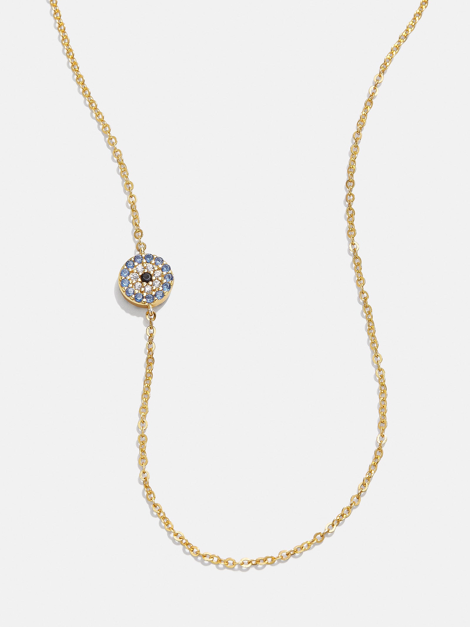 Premium 18K Gold Asymmetrical Evil Eye Necklace - Ultimate Protection & Style