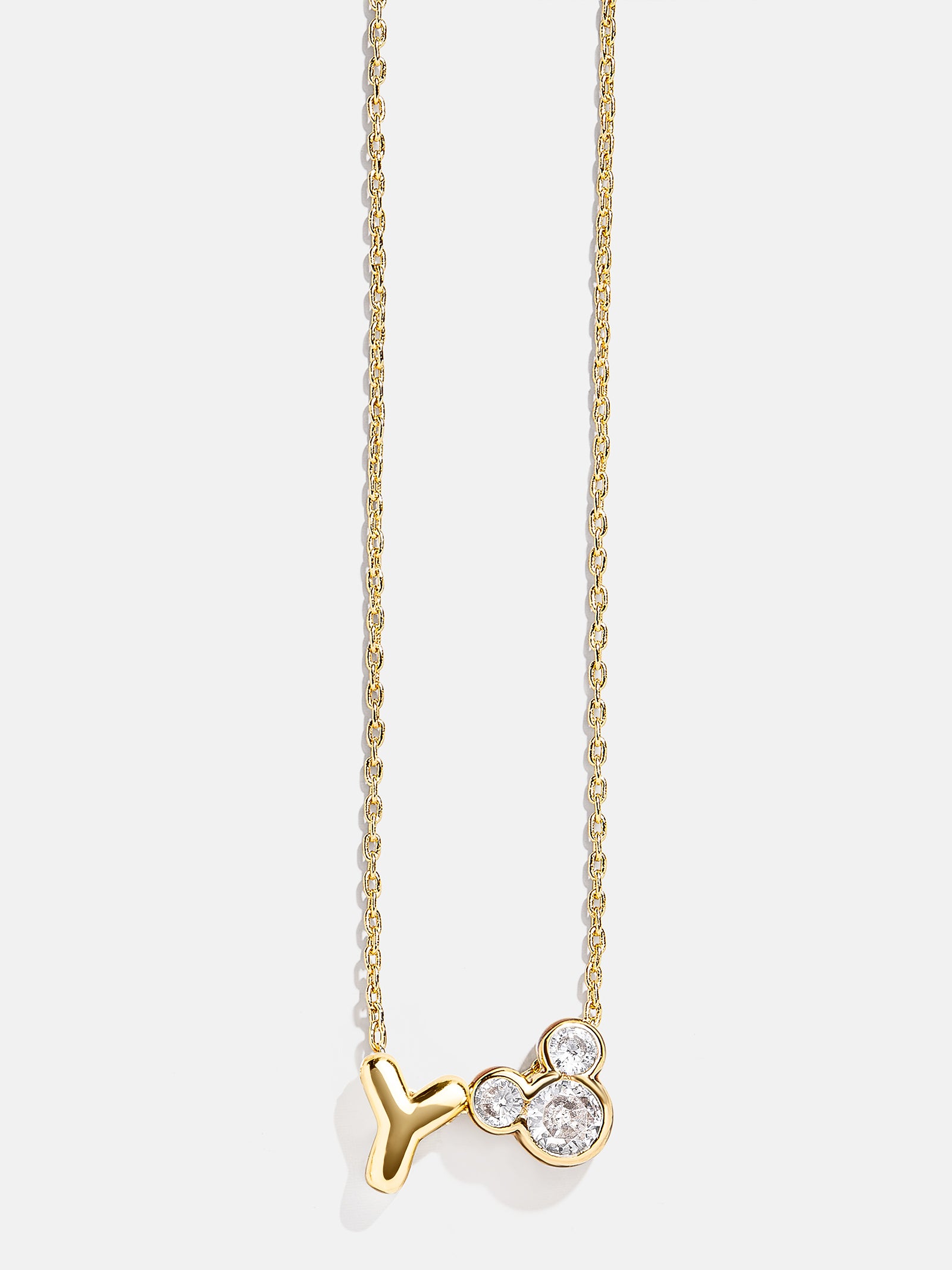 Premium Disney Mickey Mouse Initial Necklace - Gold/Pavé | Ultimate Disney Jewelry