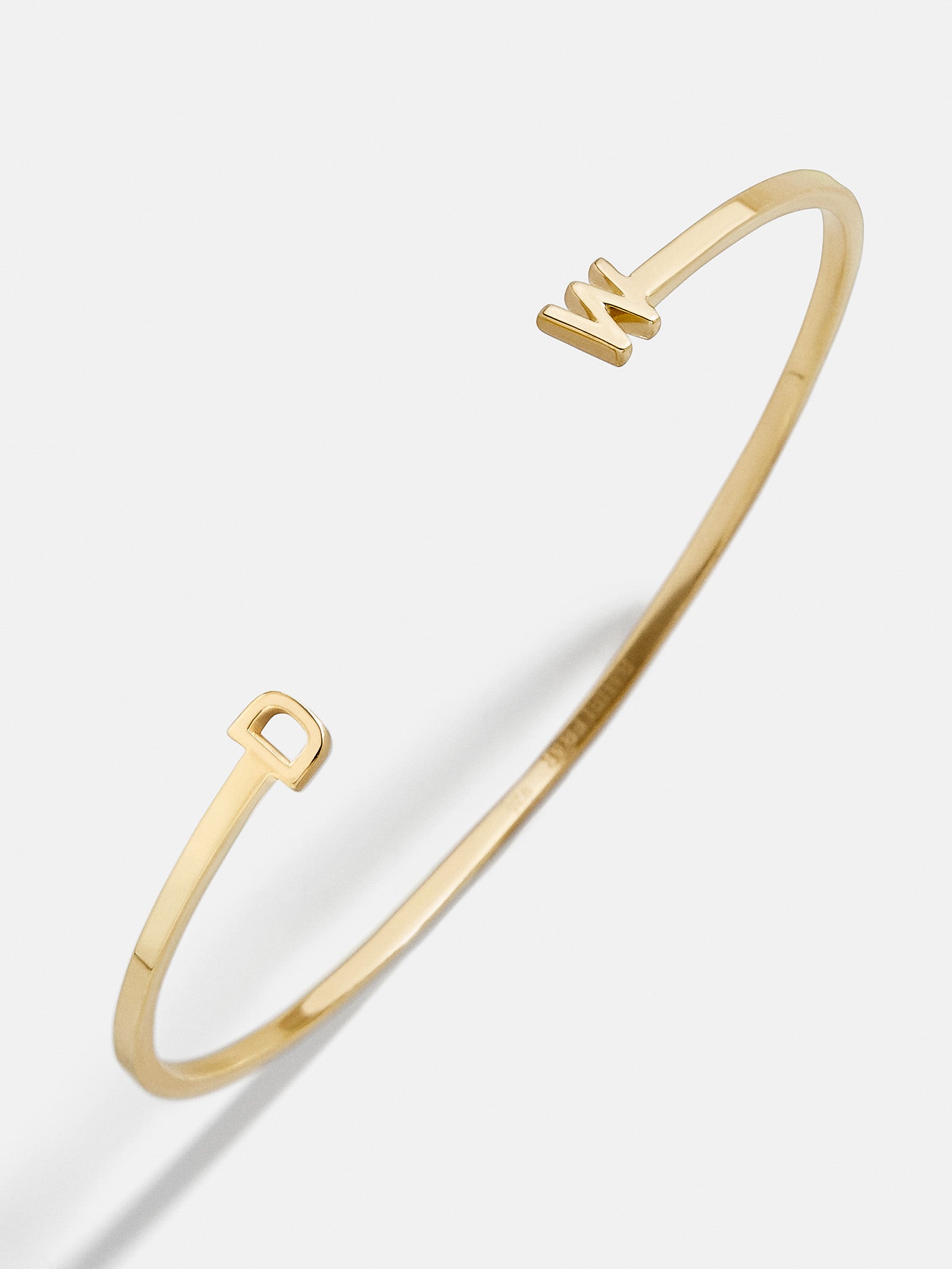 Premium 18K Gold Double Initial Cuff Bracelet - Customizable Luxury Jewelry