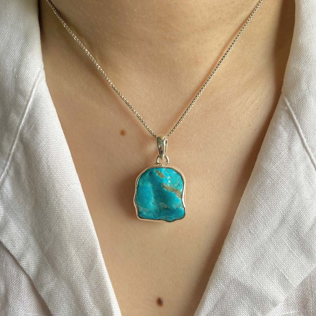 Premium Turquoise Rough Pendant - TRQ-P-42 | Sagacia Jewelry