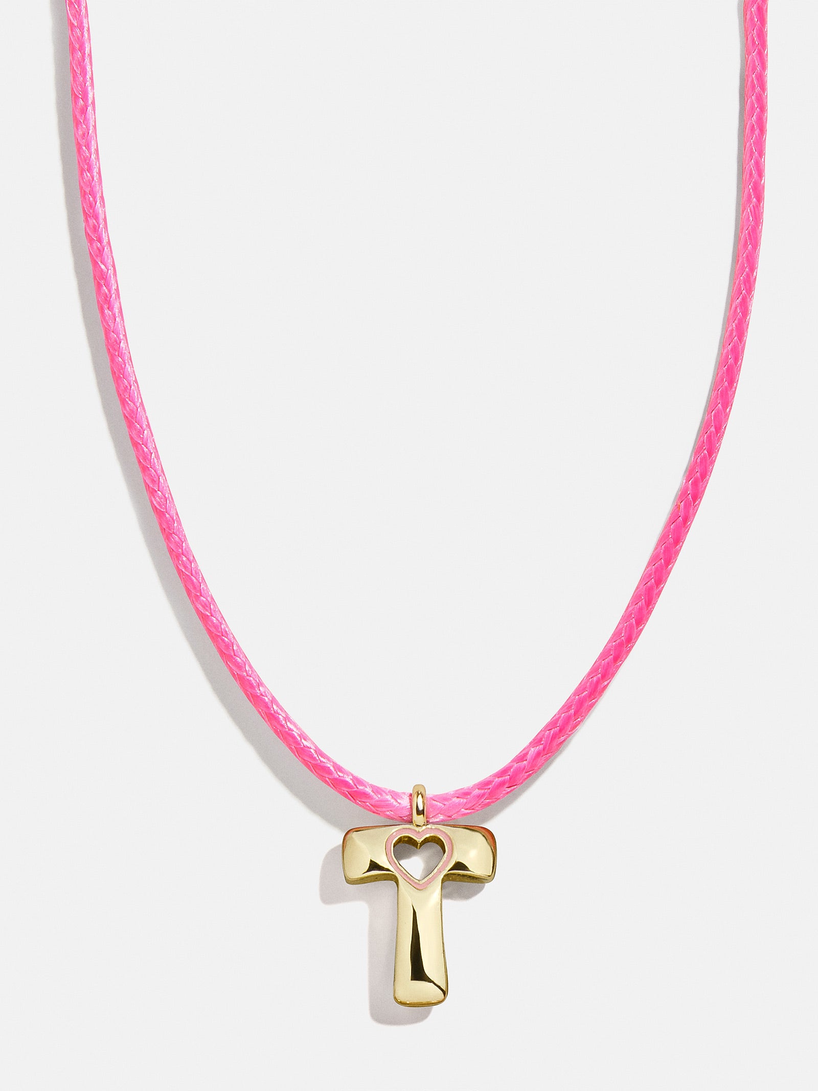 Premium Personalized Kids Initial Necklace - Light Pink