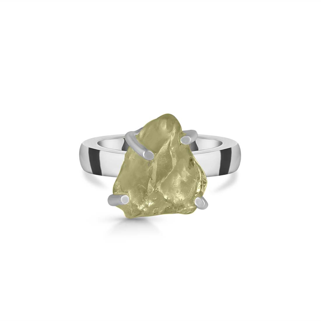 Premium Libyan Desert Glass Statement Ring - LDG-R-2