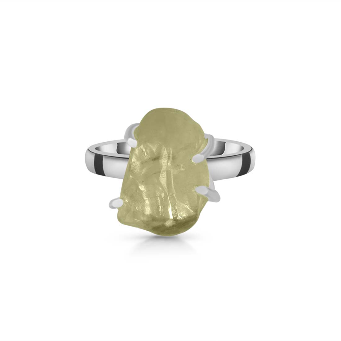 Premium Libyan Desert Glass Statement Ring - LDG-R-8