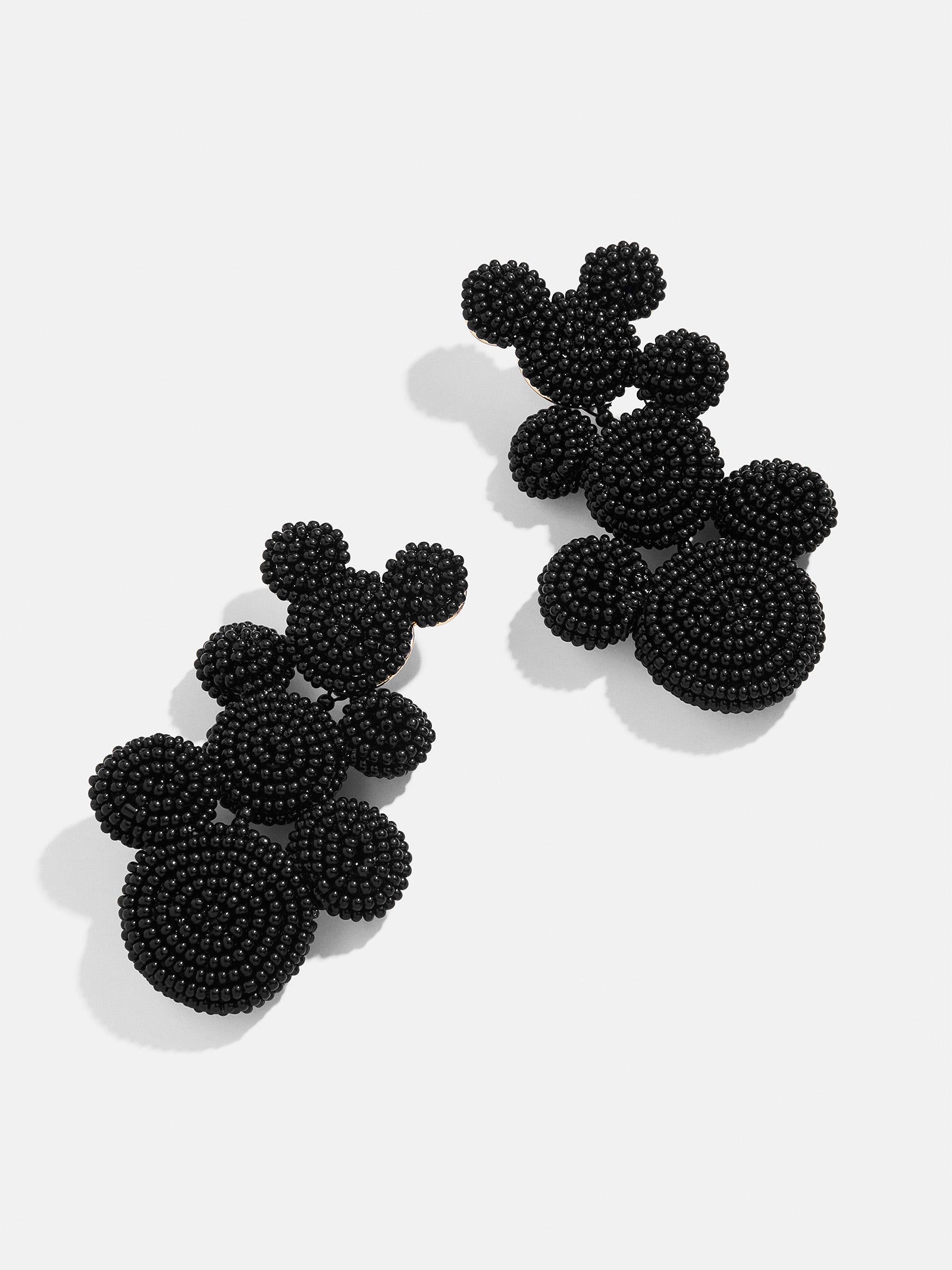 Premium Disney Mickey Mouse Beaded Statement Earrings - Black